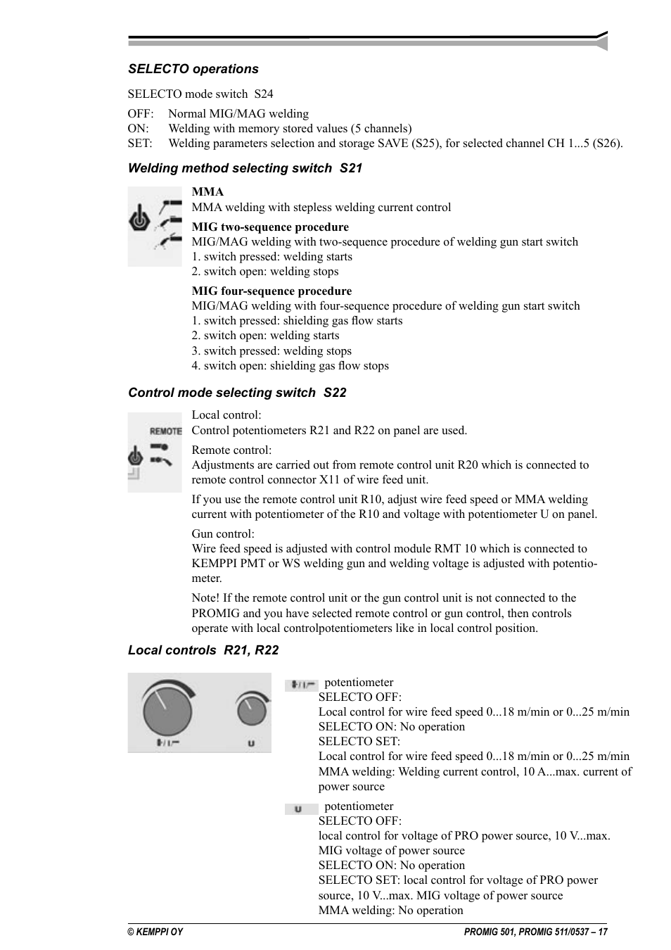 Kemppi Protig 501L User Manual | Page 17 / 37