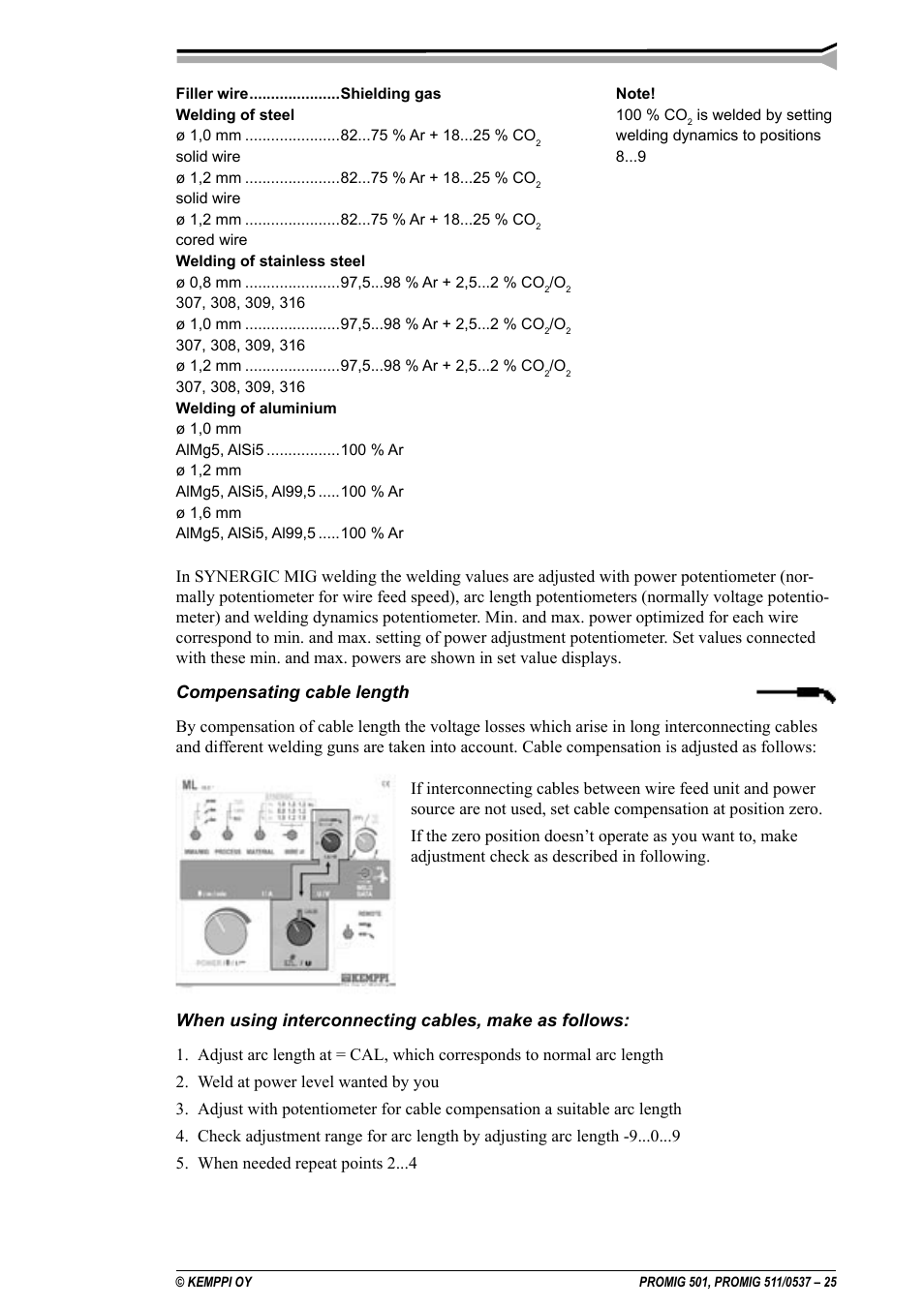 Kemppi Protig 501L User Manual | Page 25 / 37