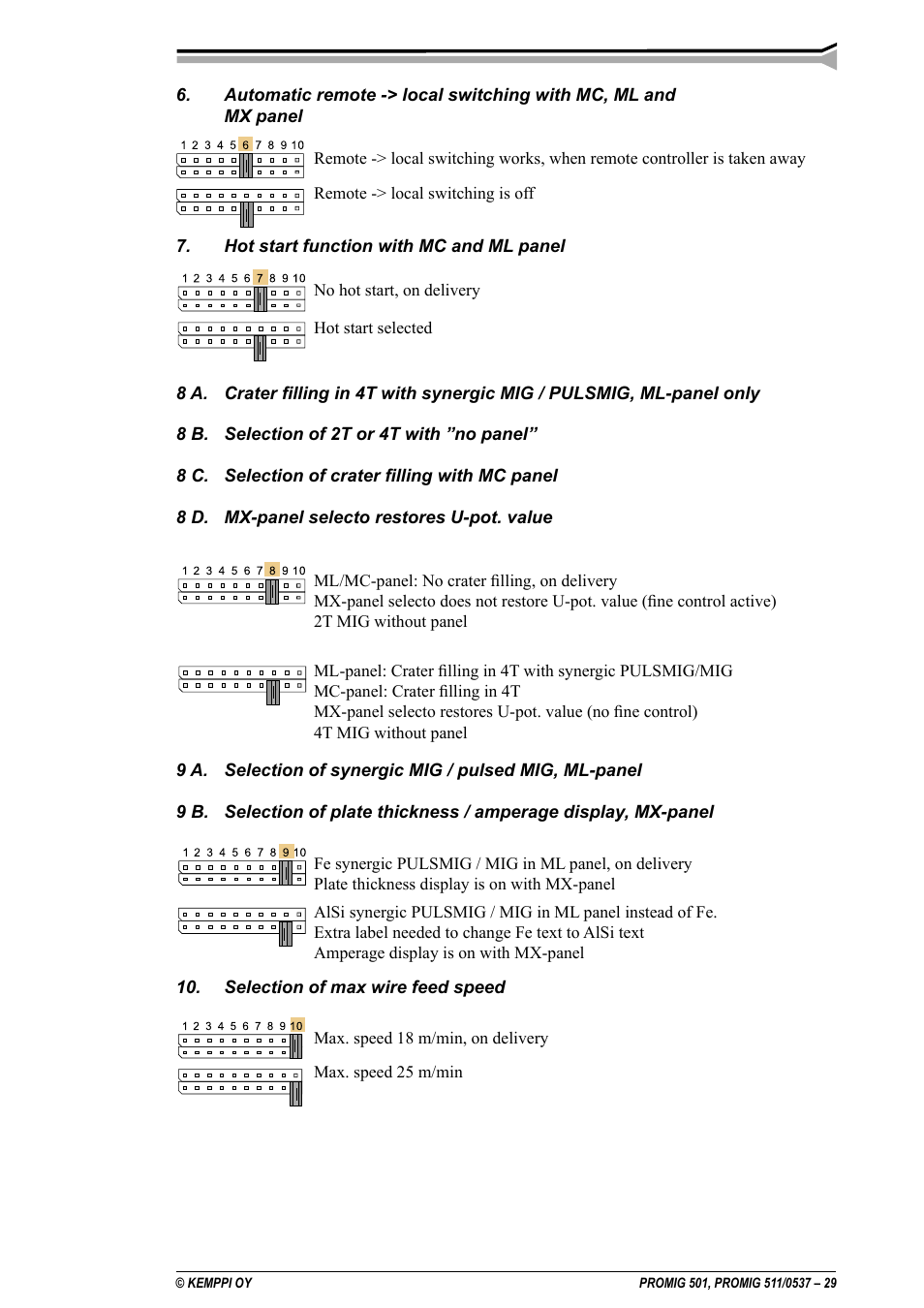 Kemppi Protig 501L User Manual | Page 29 / 37