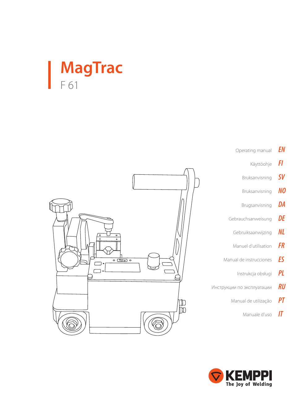 Kemppi MagTrac F 61 User Manual | 20 pages