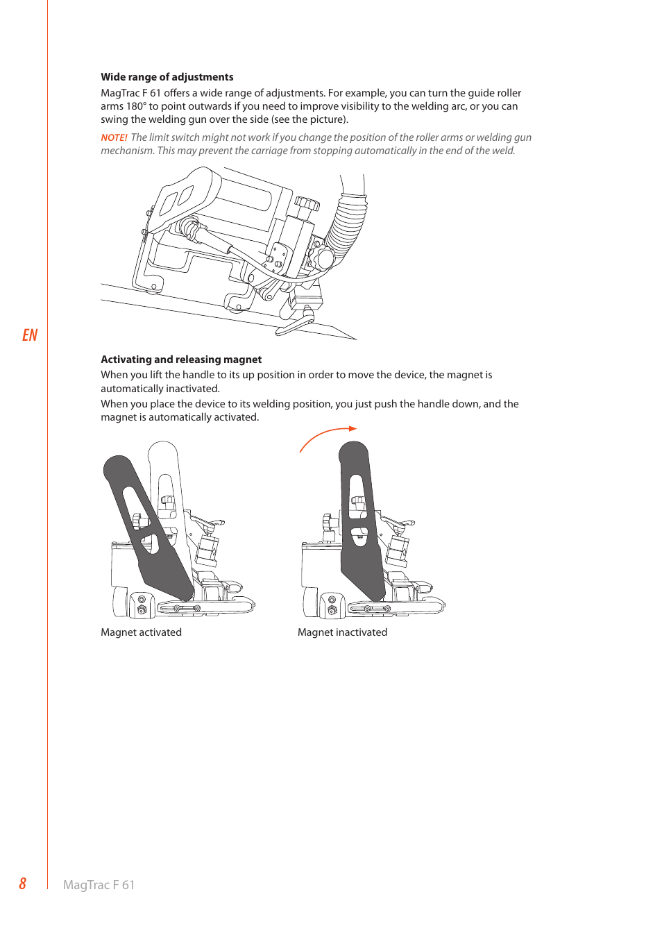 Kemppi MagTrac F 61 User Manual | Page 10 / 20