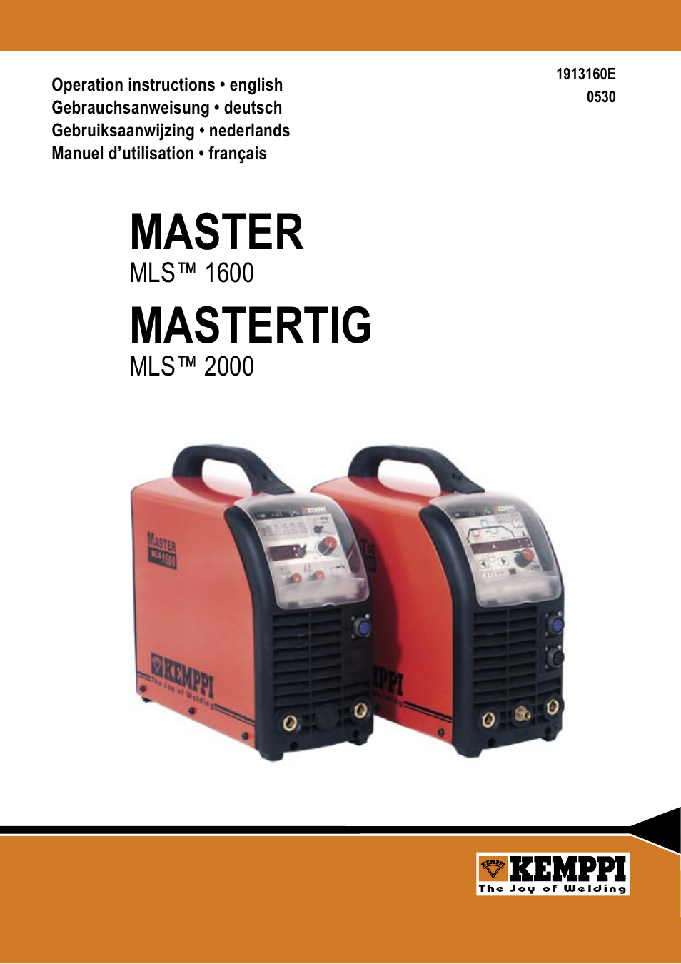 Kemppi MLS 1600 User Manual | 19 pages