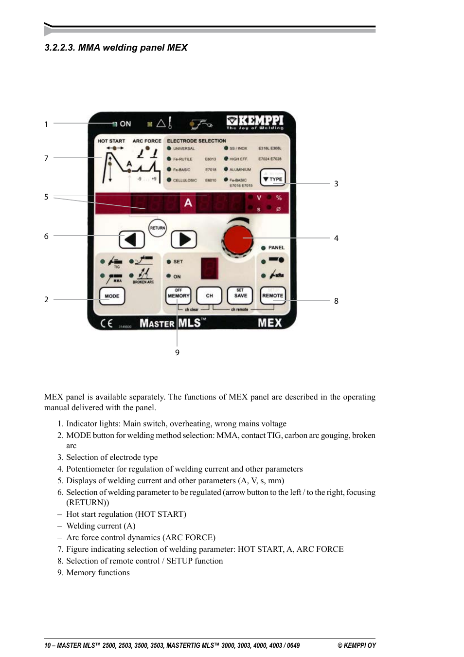 Kemppi MLS 2500 User Manual | Page 10 / 27