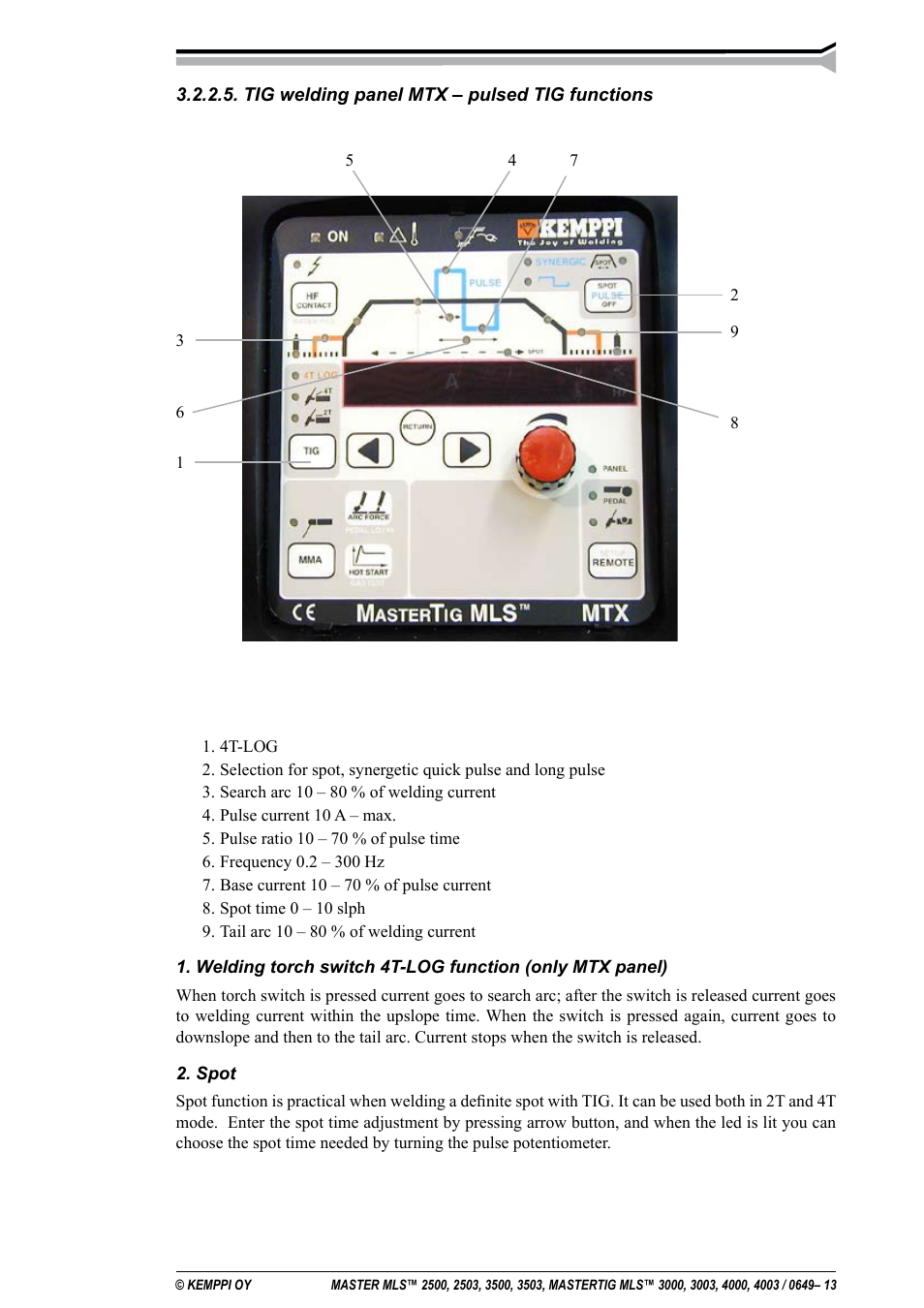 Kemppi MLS 2500 User Manual | Page 13 / 27