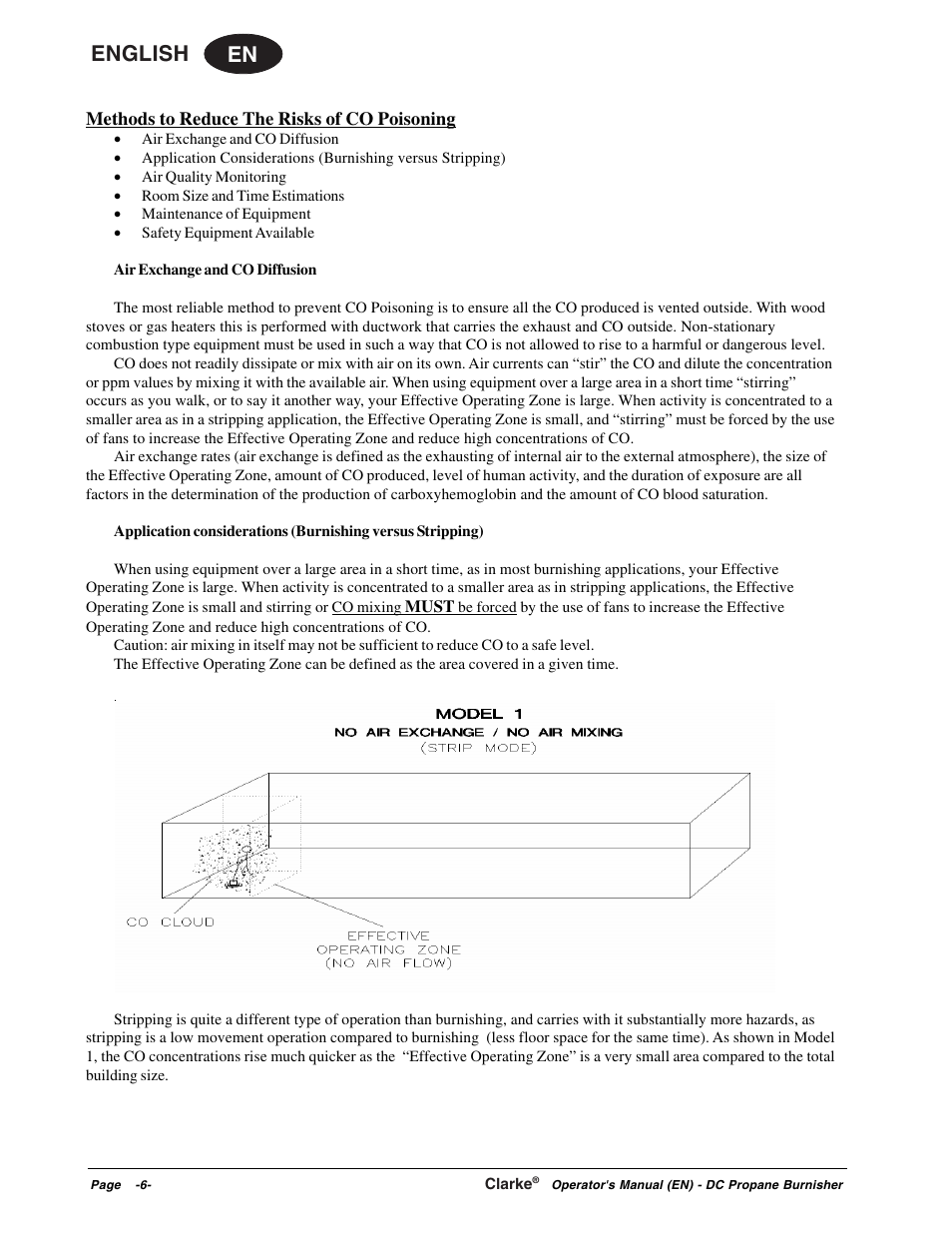 En english | Clarke Propane Floor Burnisher User Manual | Page 6 / 68