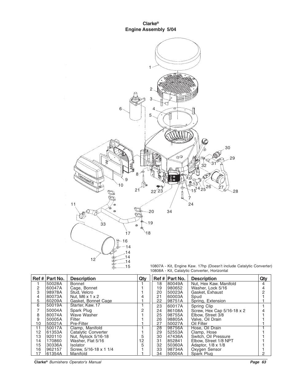Clarke Propane Floor Burnisher User Manual | Page 63 / 68
