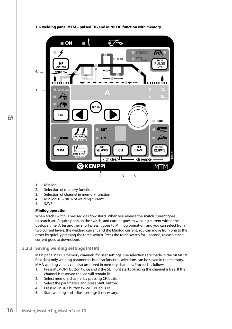Kemppi MasterTig MLS 4000 User Manual | Page 18 / 28