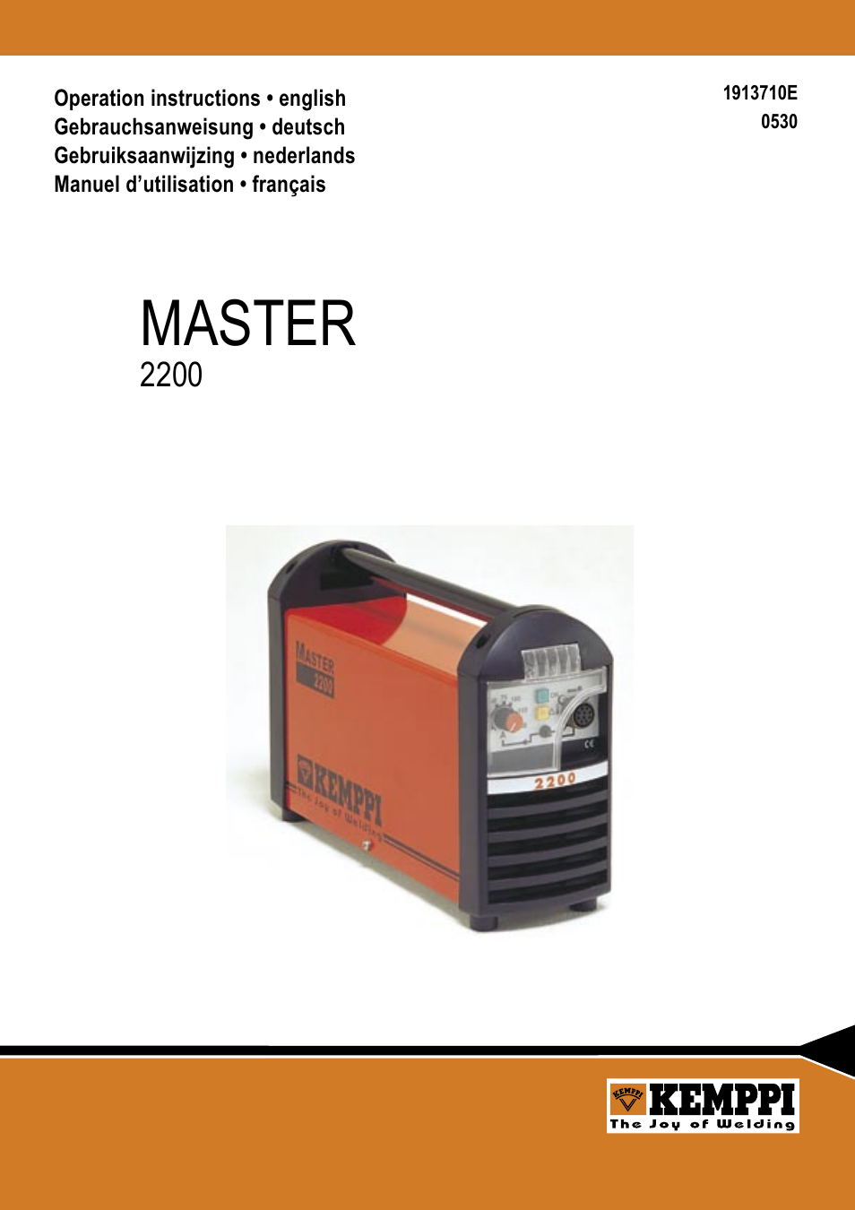 Kemppi 2200 Master User Manual | 12 pages