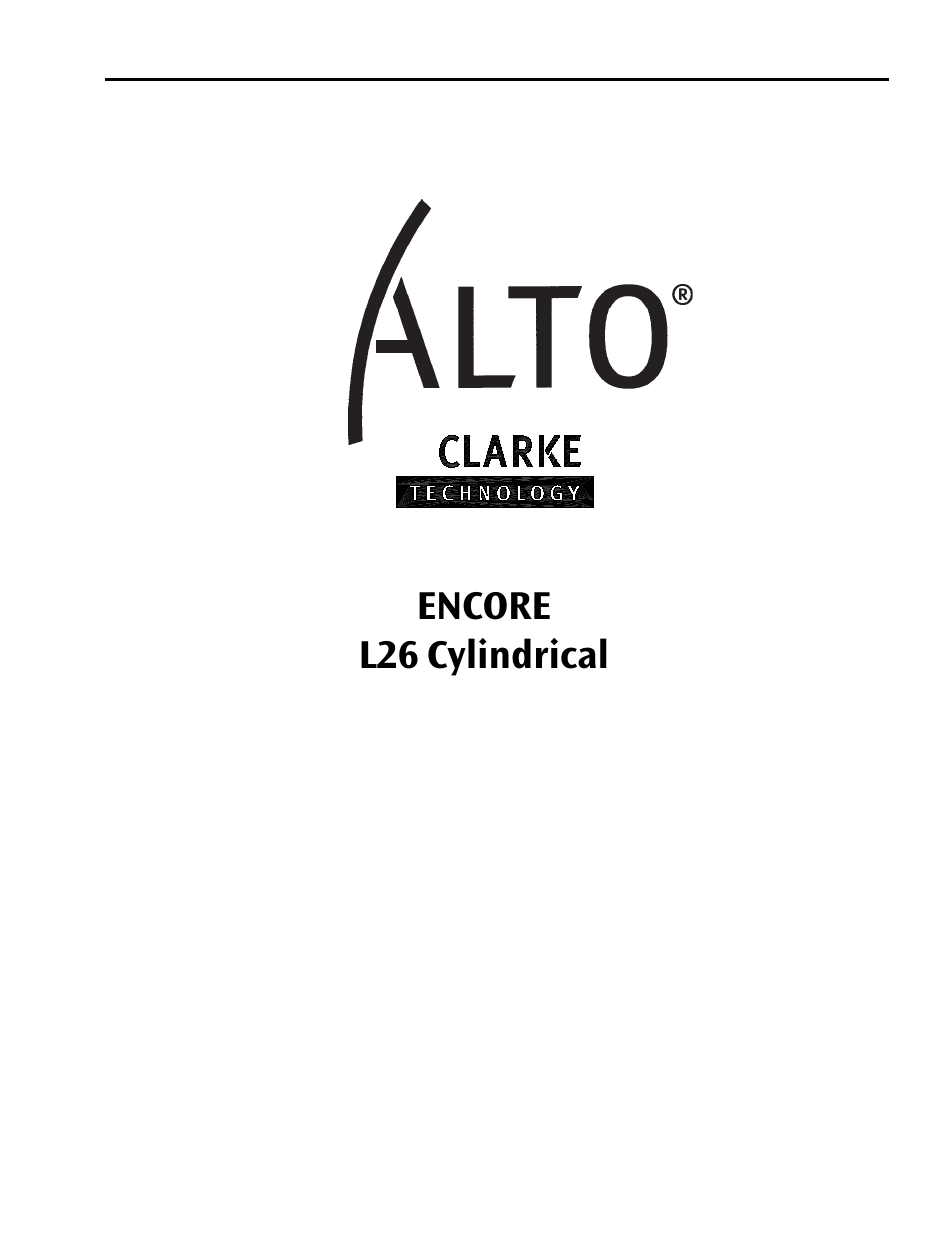 Encore l26 cylindrical, Parts and service manual | Clarke Encore L26 User Manual | Page 27 / 32