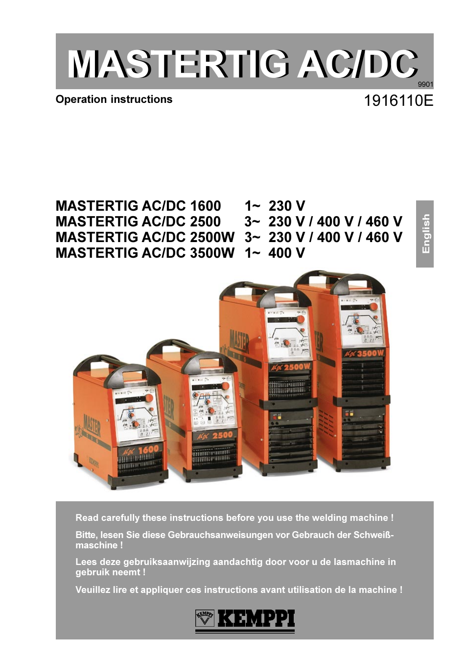 Kemppi DC 3500W User Manual | 21 pages