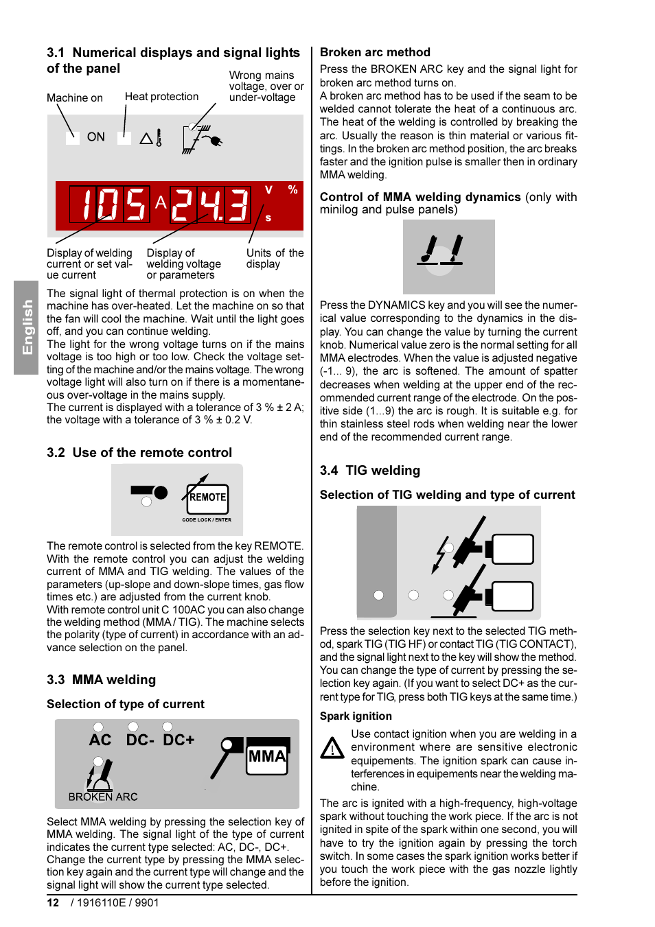 Kuvat 11 - 15, Ac dc- tig tig | Kemppi DC 3500W User Manual | Page 12 / 21
