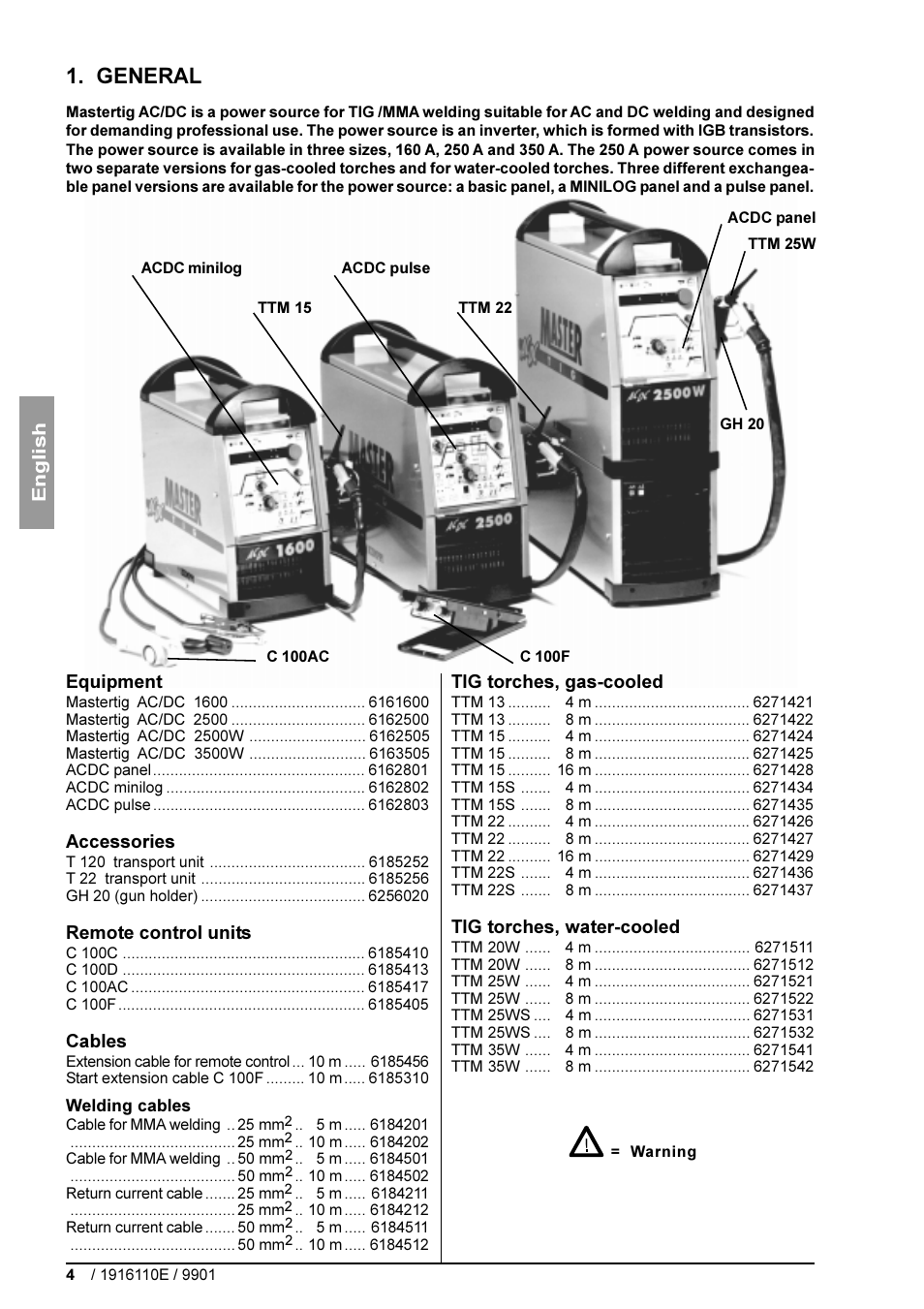 General | Kemppi DC 3500W User Manual | Page 4 / 21