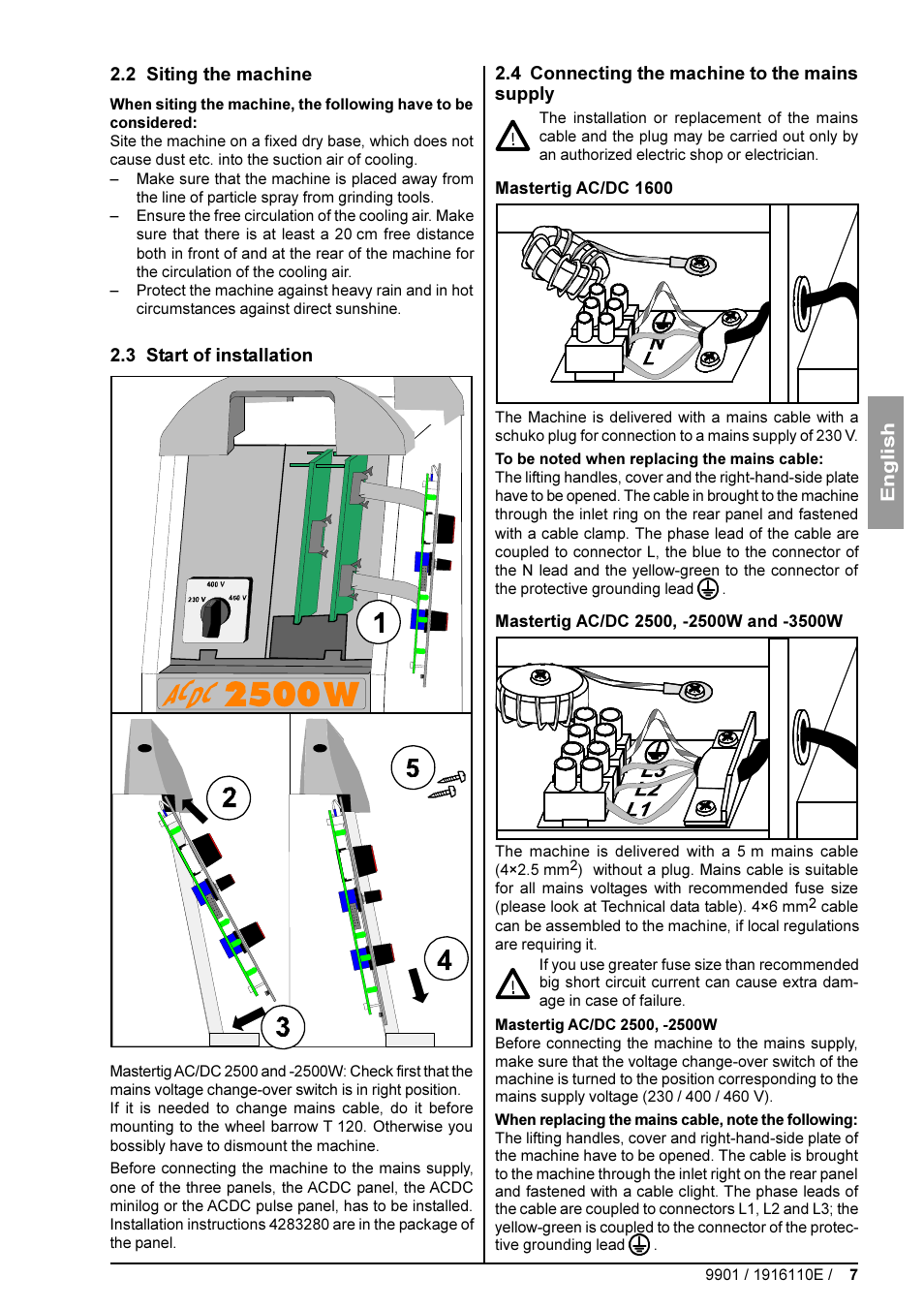 Kemppi DC 3500W User Manual | Page 7 / 21
