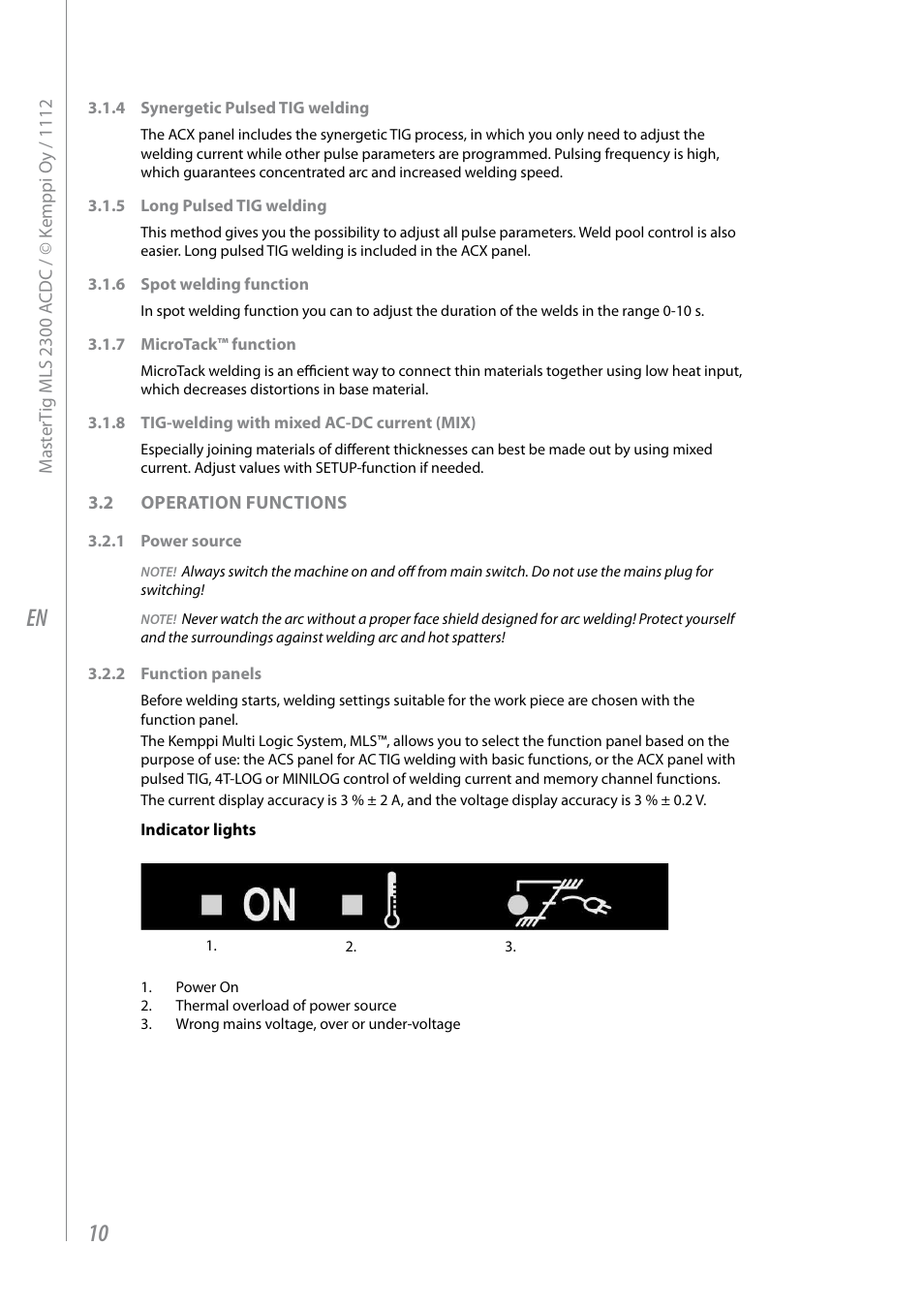 Kemppi MLS 2300 ACDC User Manual | Page 12 / 26