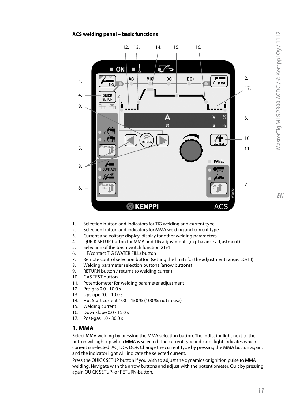 Kemppi MLS 2300 ACDC User Manual | Page 13 / 26