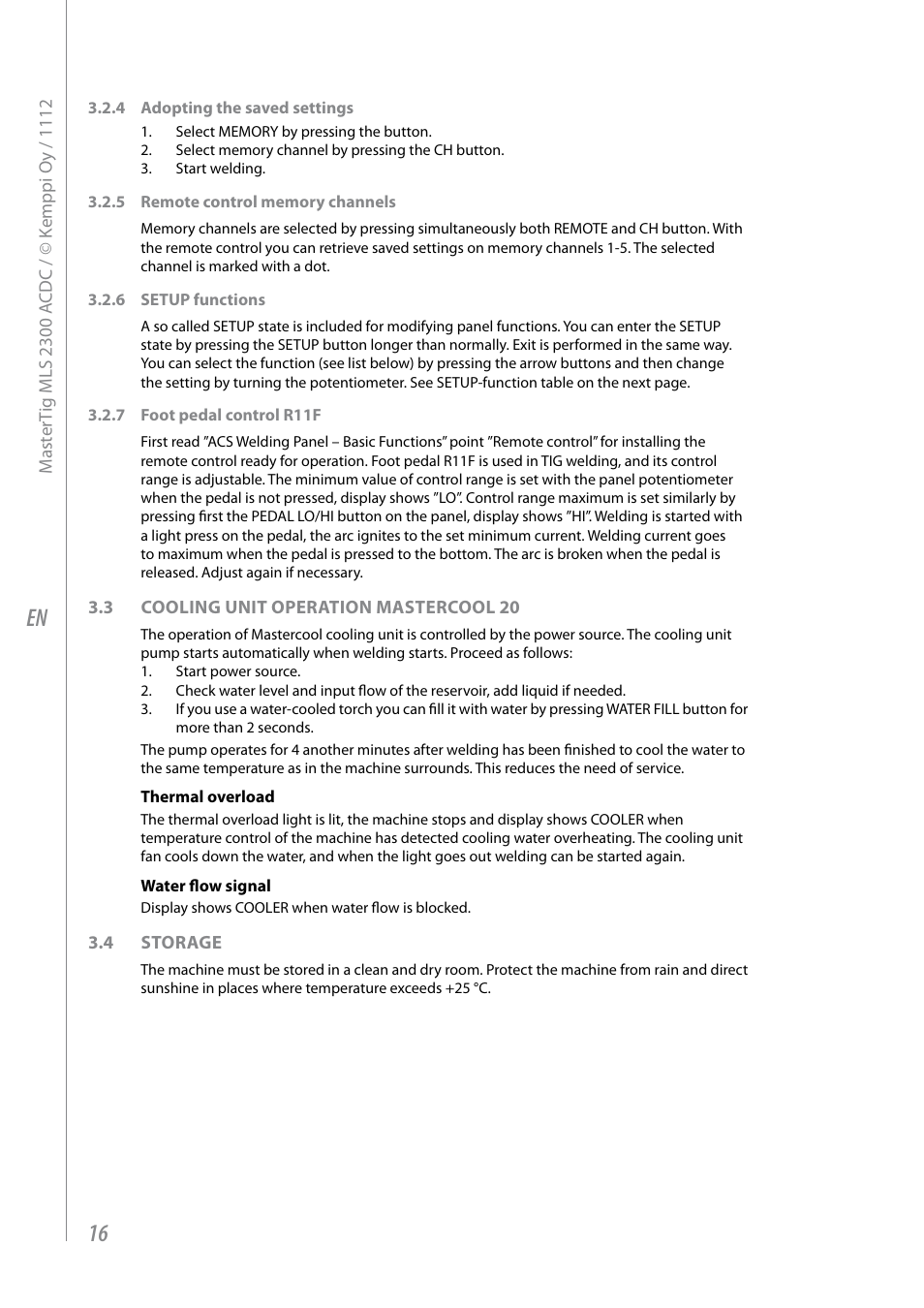 Kemppi MLS 2300 ACDC User Manual | Page 18 / 26