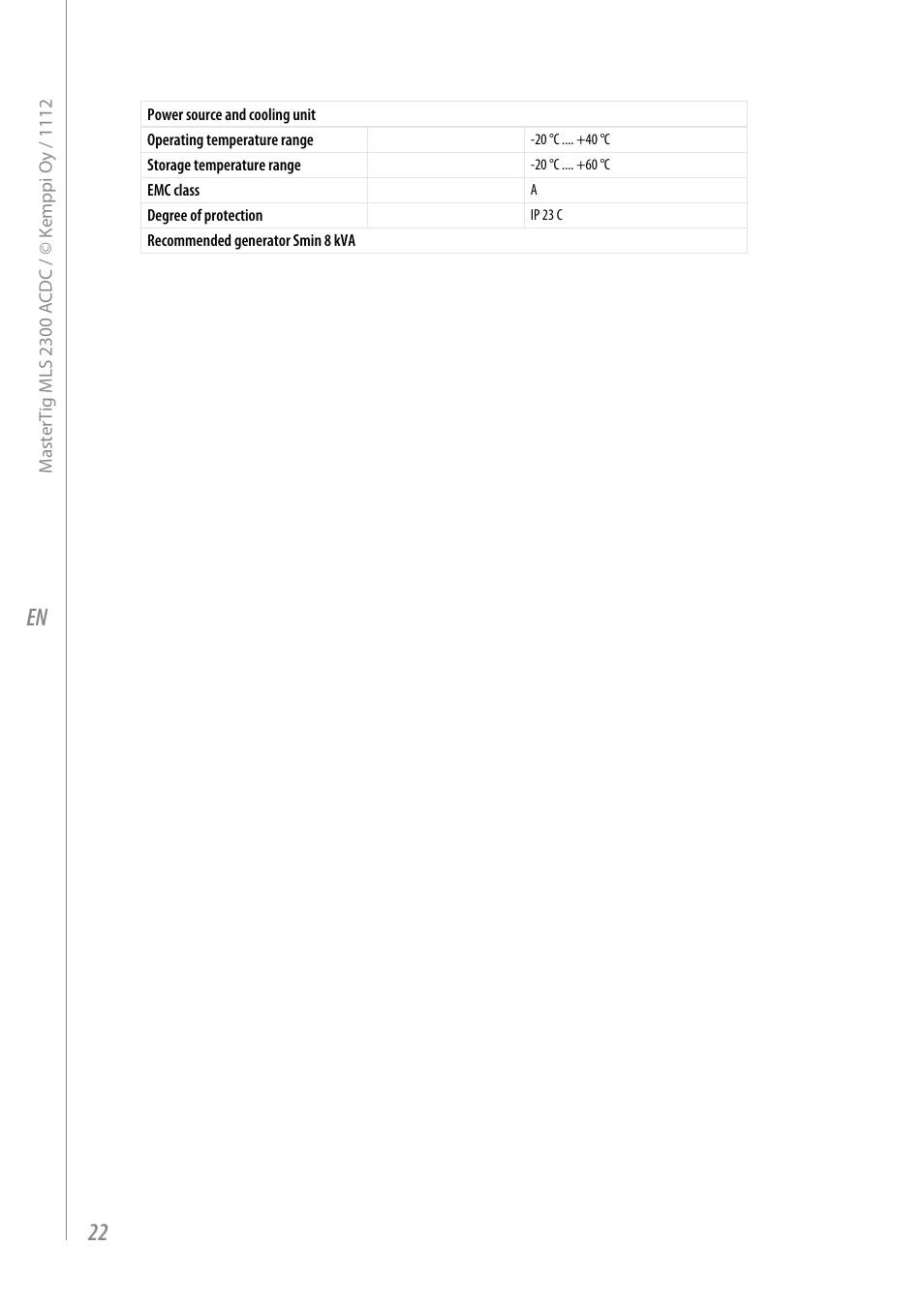 Kemppi MLS 2300 ACDC User Manual | Page 24 / 26