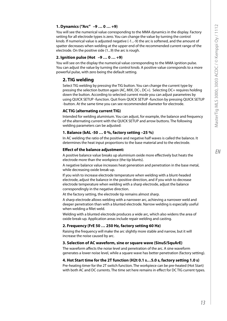 Kemppi MLS 3000 ACDC VRD User Manual | Page 15 / 28