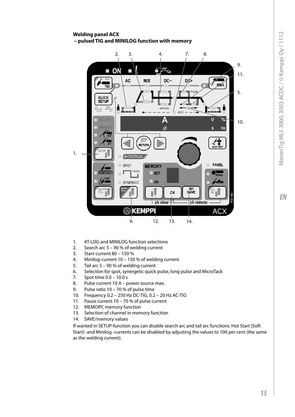 Kemppi MLS 3000 ACDC VRD User Manual | Page 17 / 28