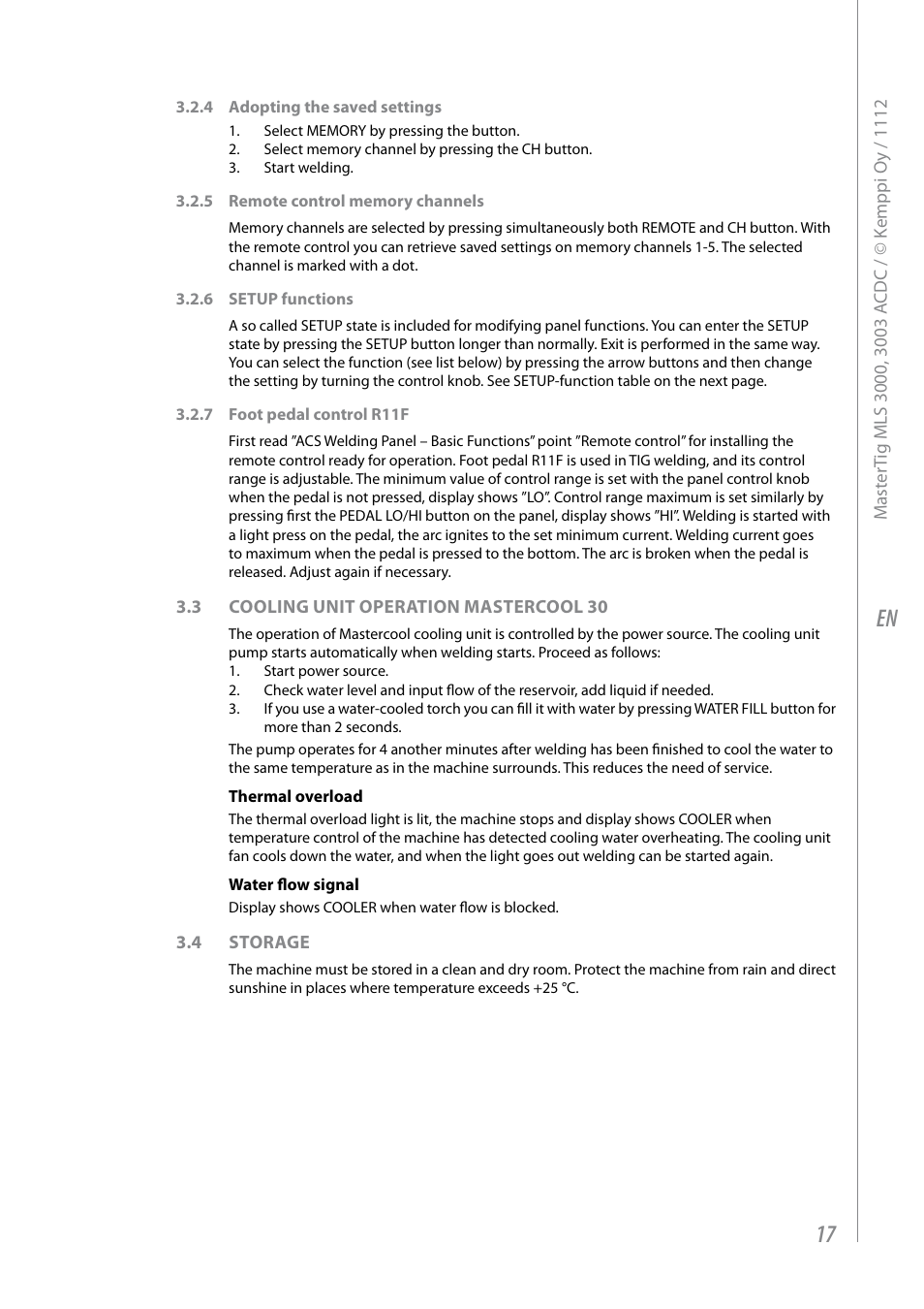 Kemppi MLS 3000 ACDC VRD User Manual | Page 19 / 28