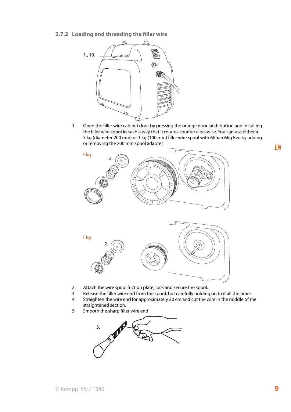 Kemppi Evo 170 User Manual | Page 11 / 26