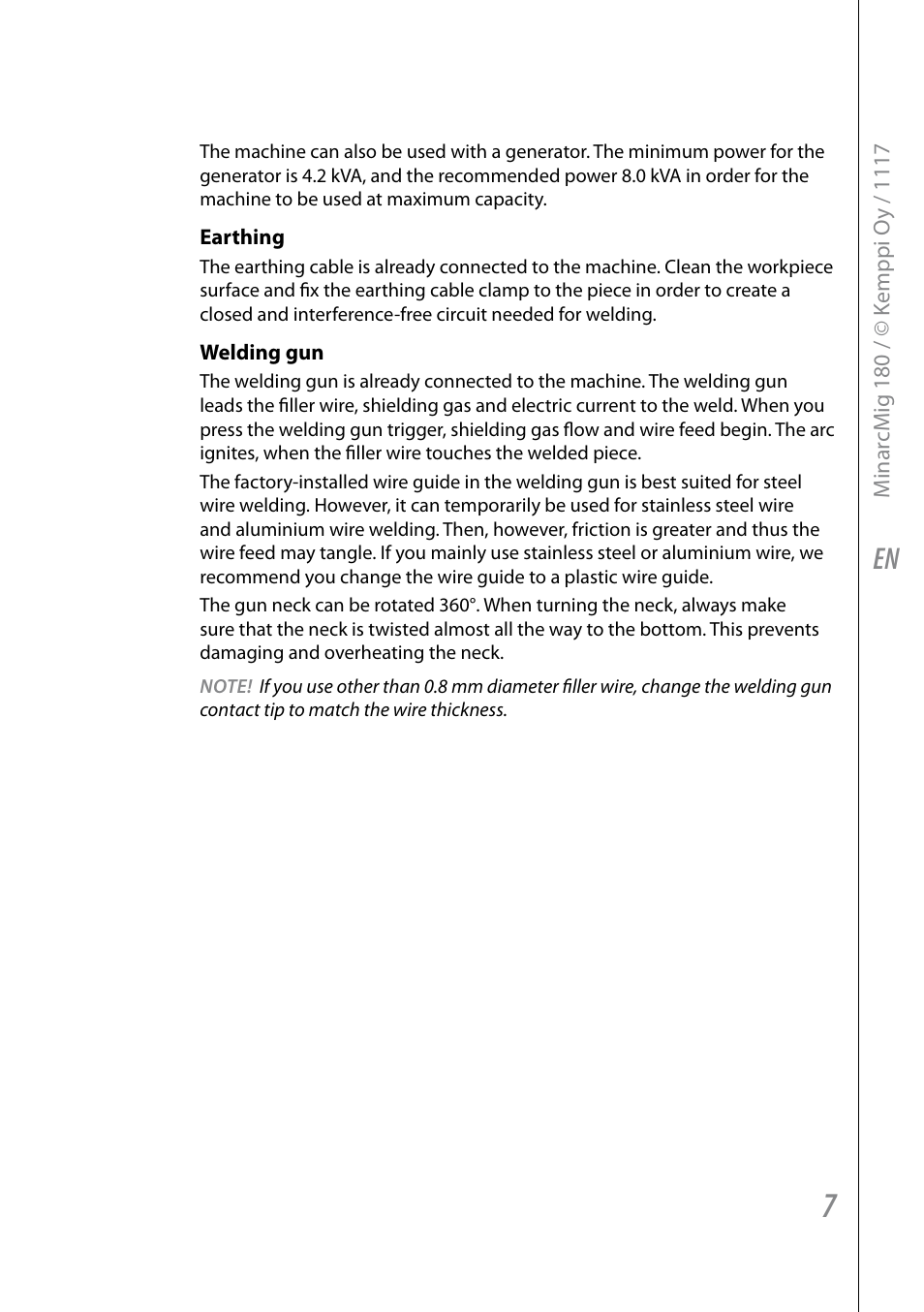 Kemppi Adaptive 180 User Manual | Page 9 / 26