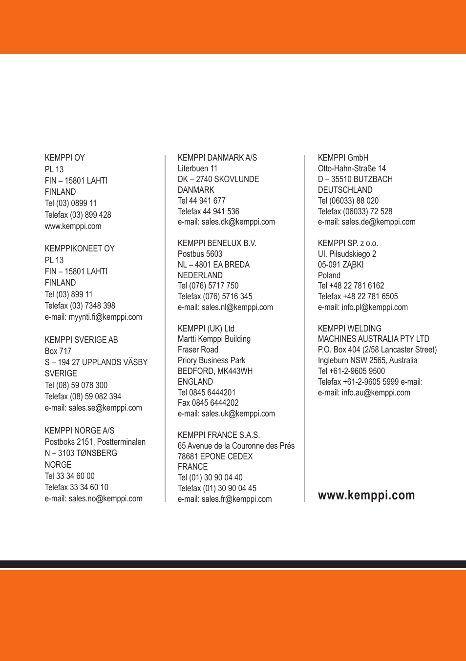 Kemppi Adaptive 150 User Manual | Page 22 / 22