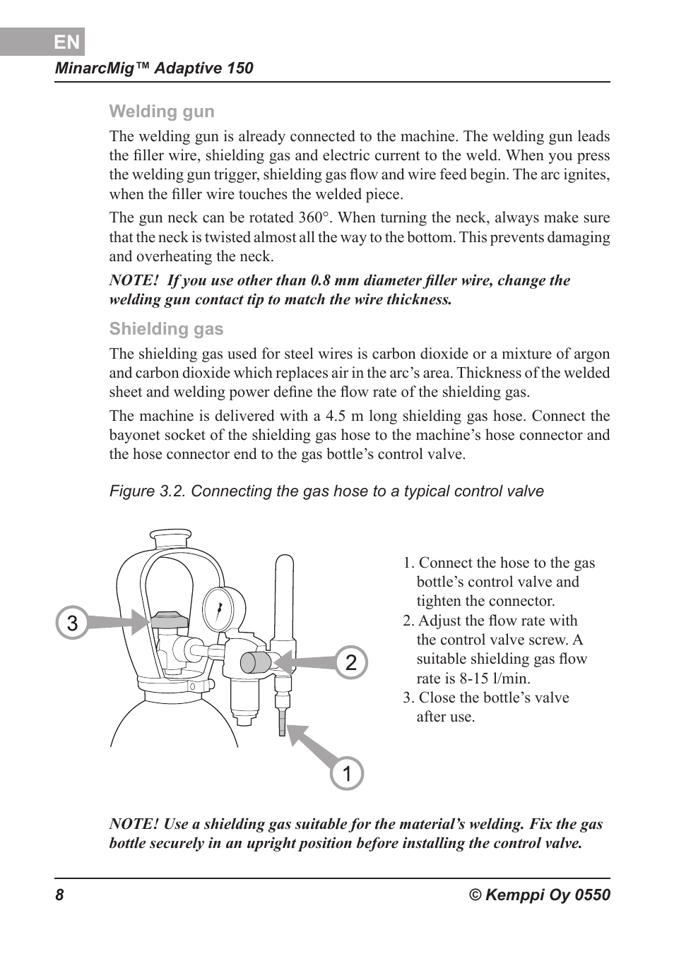 Kemppi Adaptive 150 User Manual | Page 9 / 22