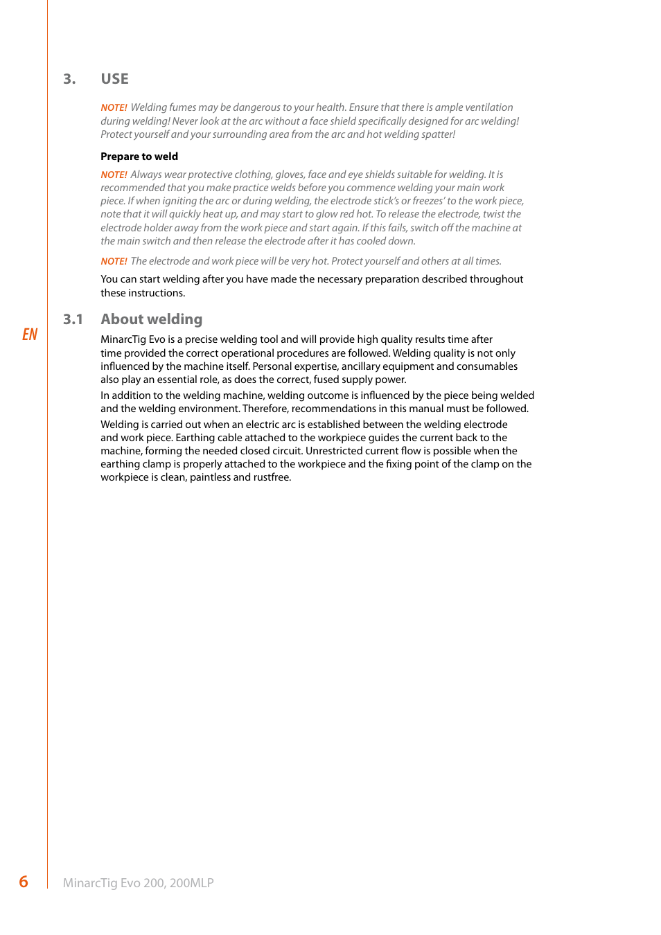 1 about welding | Kemppi Evo 200 User Manual | Page 8 / 20