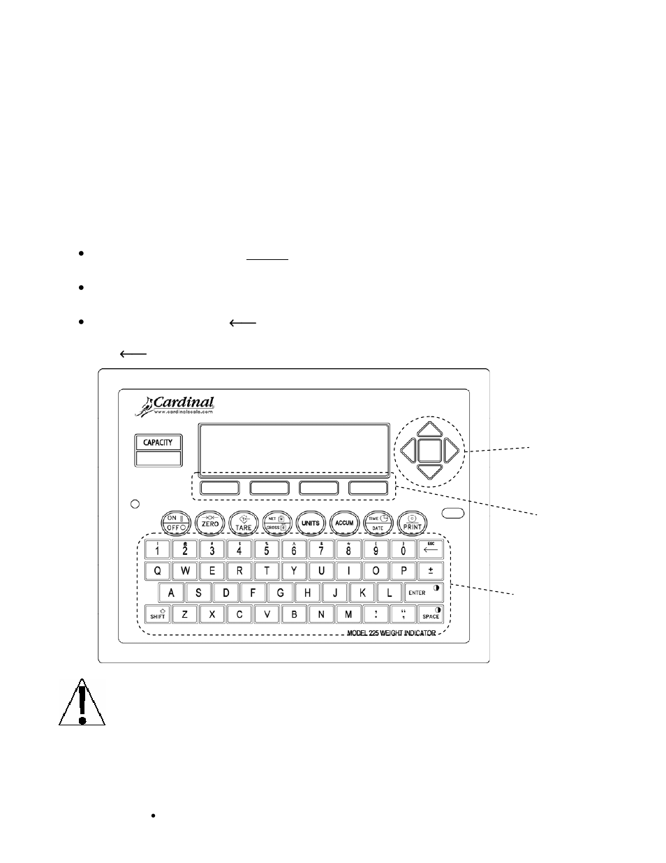 Calibration and setup, cont | Cardinal Industries 225 WEIGHT INDICATOR User Manual | Page 38 / 116