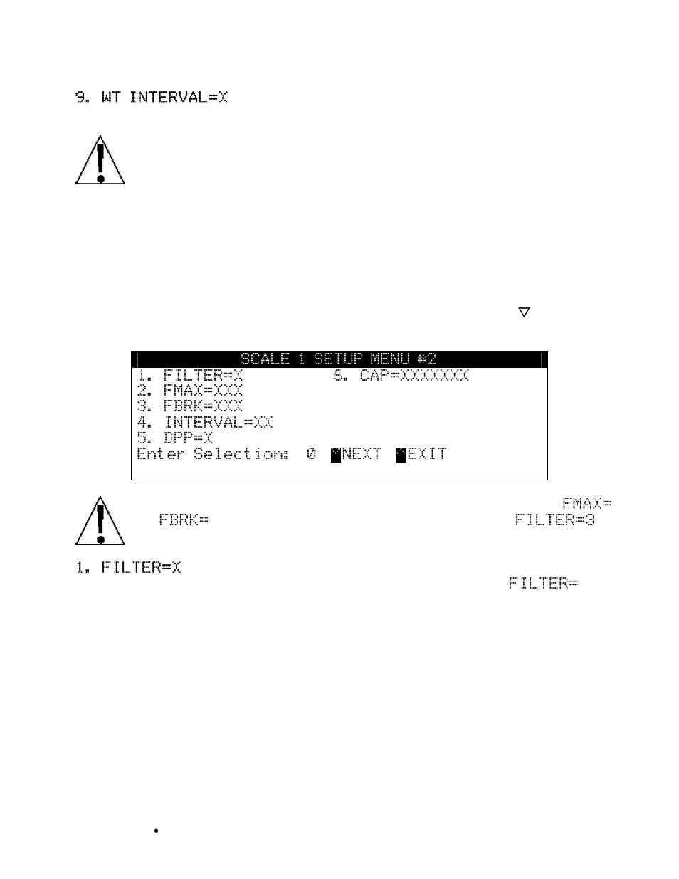 Calibration and setup, cont | Cardinal Industries 225 WEIGHT INDICATOR User Manual | Page 62 / 116