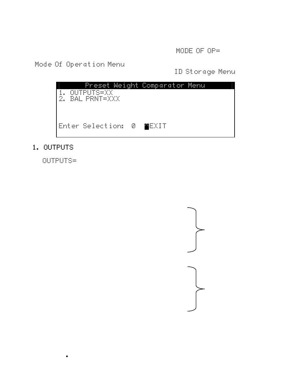 Preset weight comparators setup | Cardinal Industries 225 WEIGHT INDICATOR User Manual | Page 82 / 116