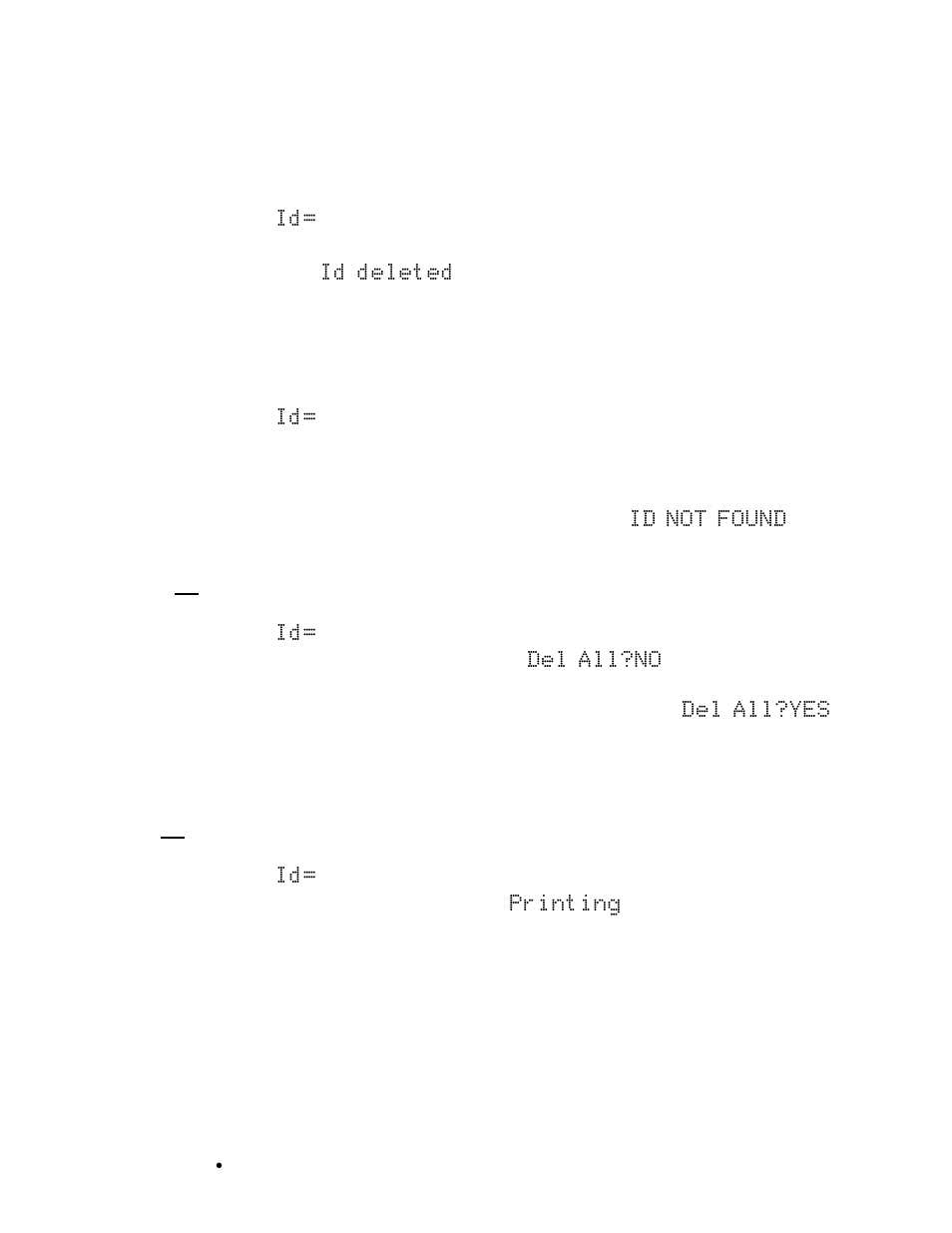 Id storage operation, cont | Cardinal Industries 225 WEIGHT INDICATOR User Manual | Page 88 / 116
