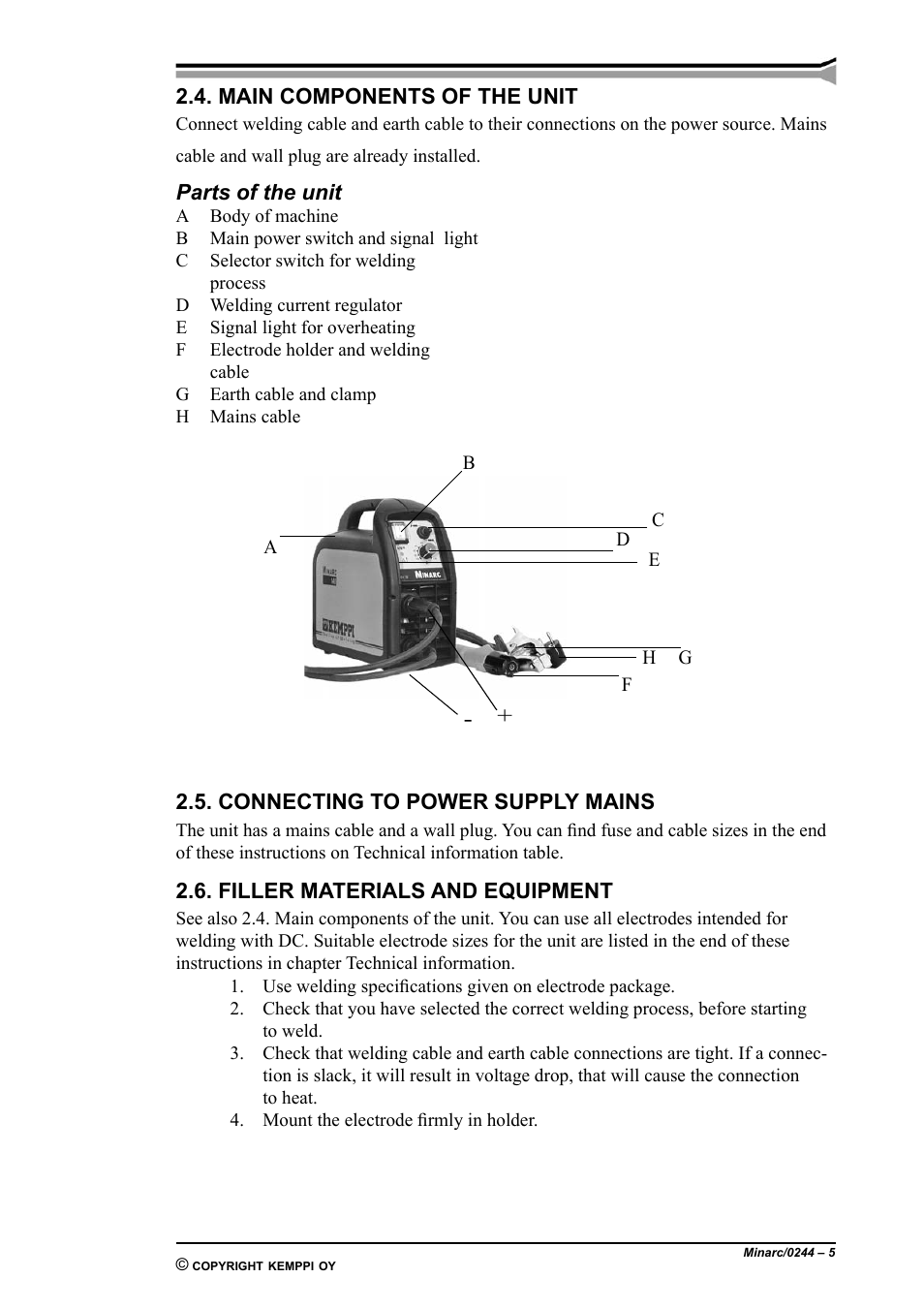 Kemppi Minarc 110 User Manual | Page 5 / 11