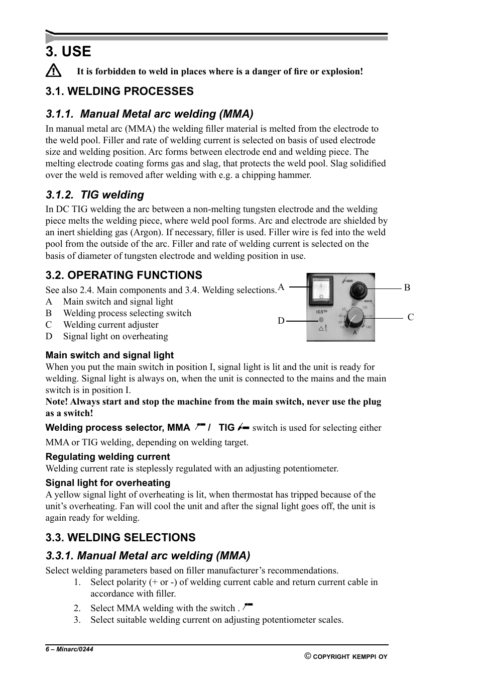 Kemppi Minarc 110 User Manual | Page 6 / 11