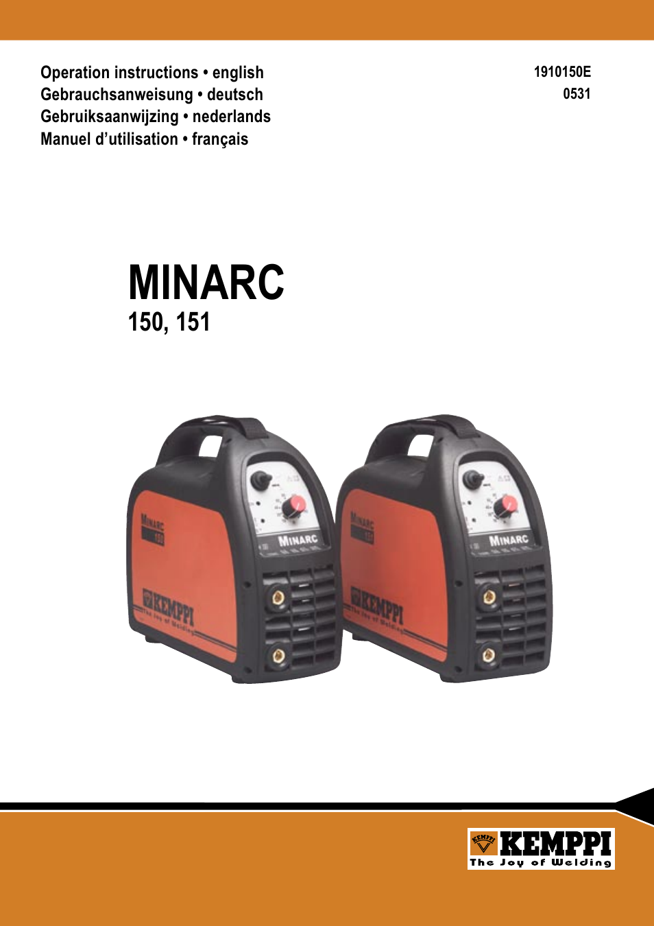 Kemppi Minarc 150 User Manual | 11 pages