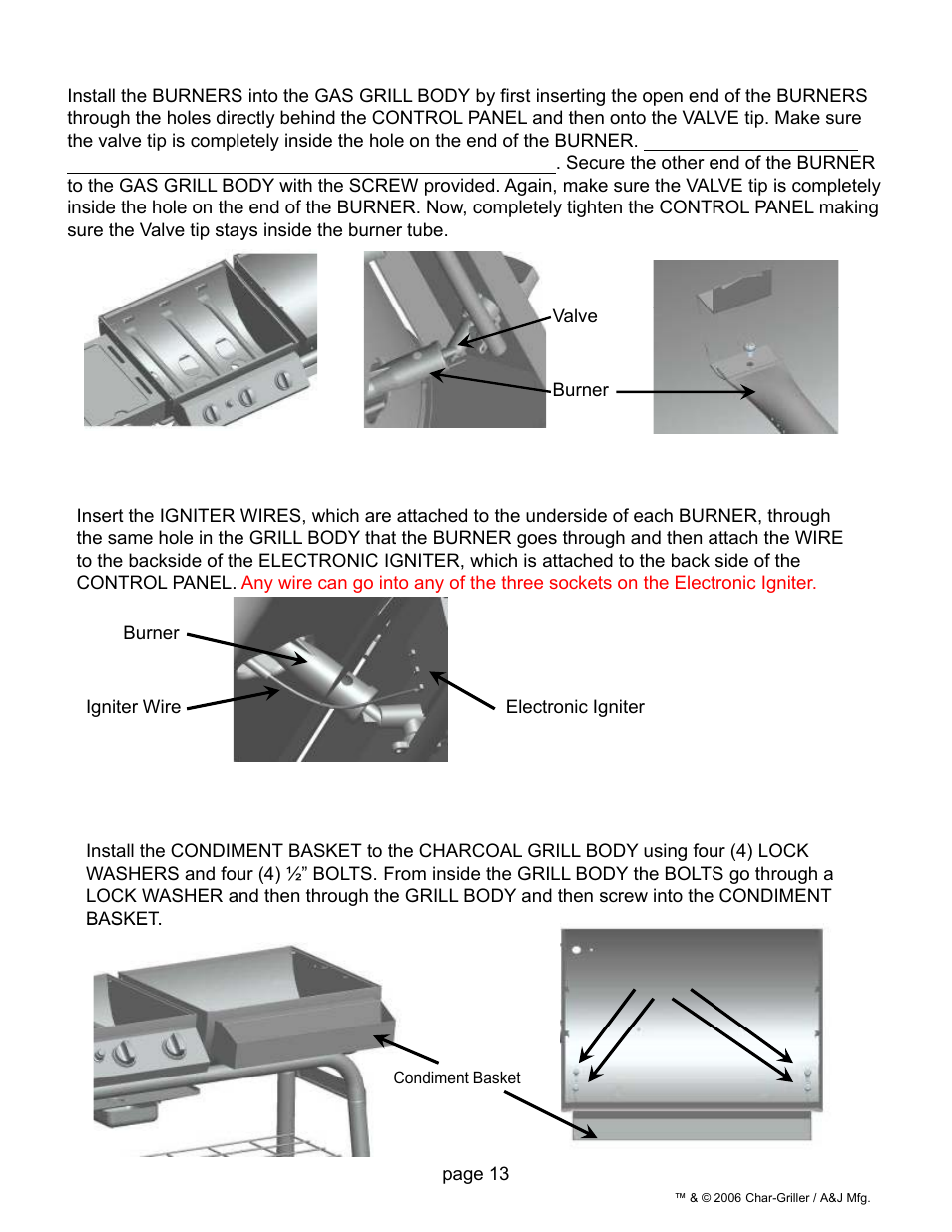 Char-Griller 5050 User Manual | Page 13 / 29