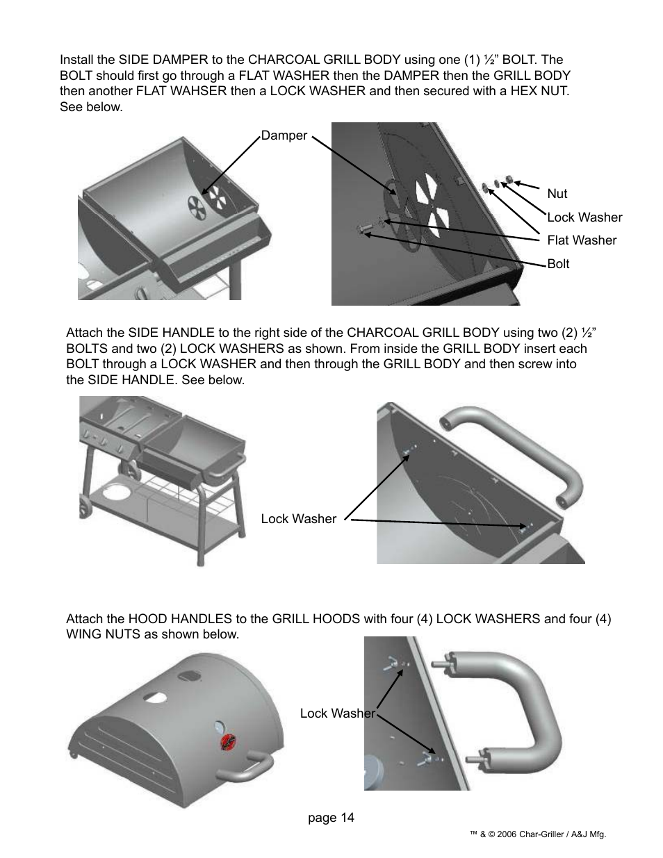 Char-Griller 5050 User Manual | Page 14 / 29