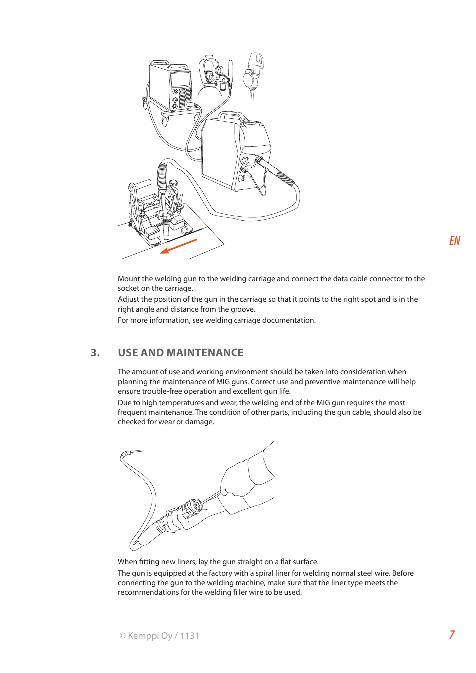 Use and maintenance | Kemppi MMT 42C User Manual | Page 9 / 16