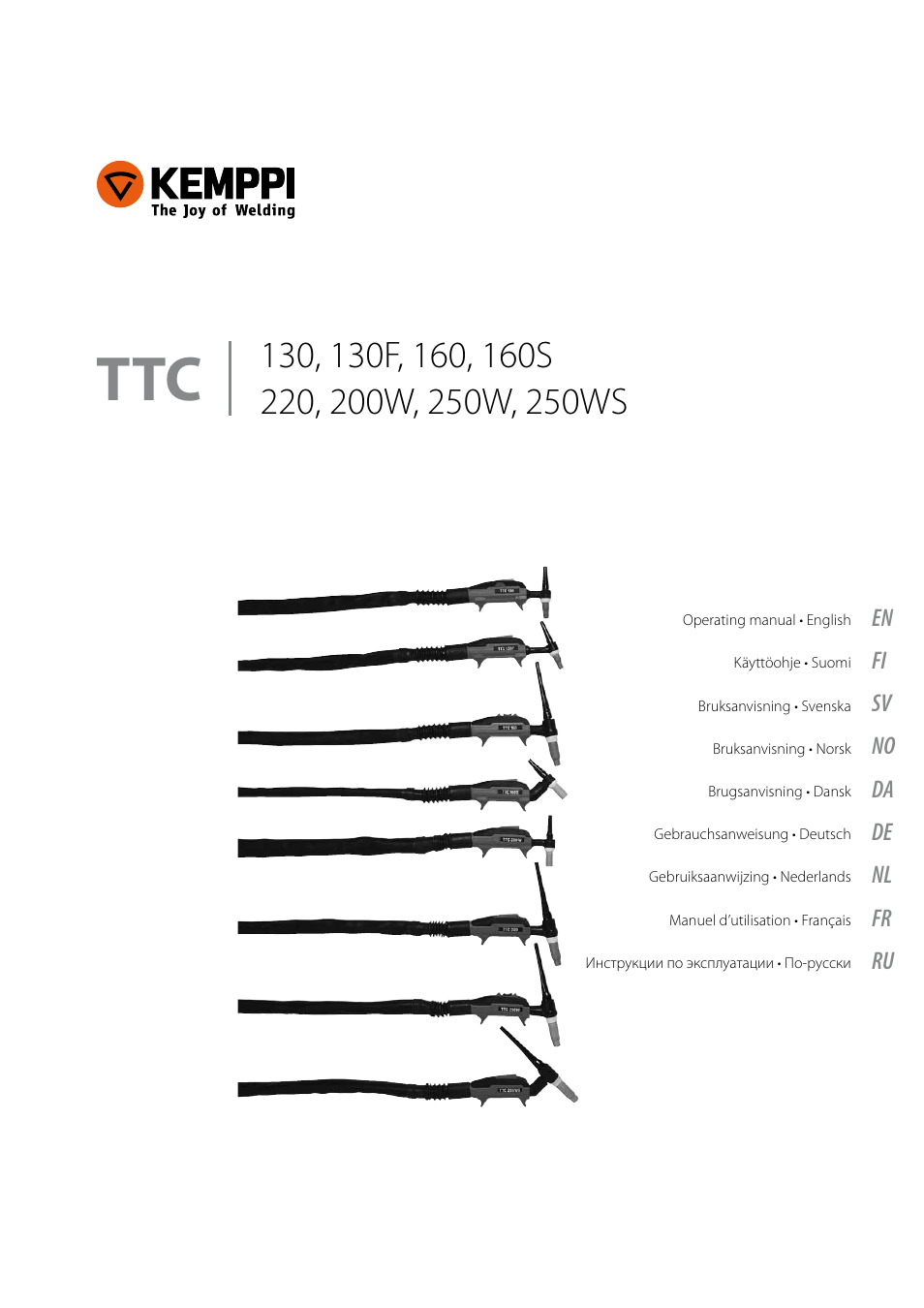 Kemppi TTC-TIG torches User Manual | 16 pages