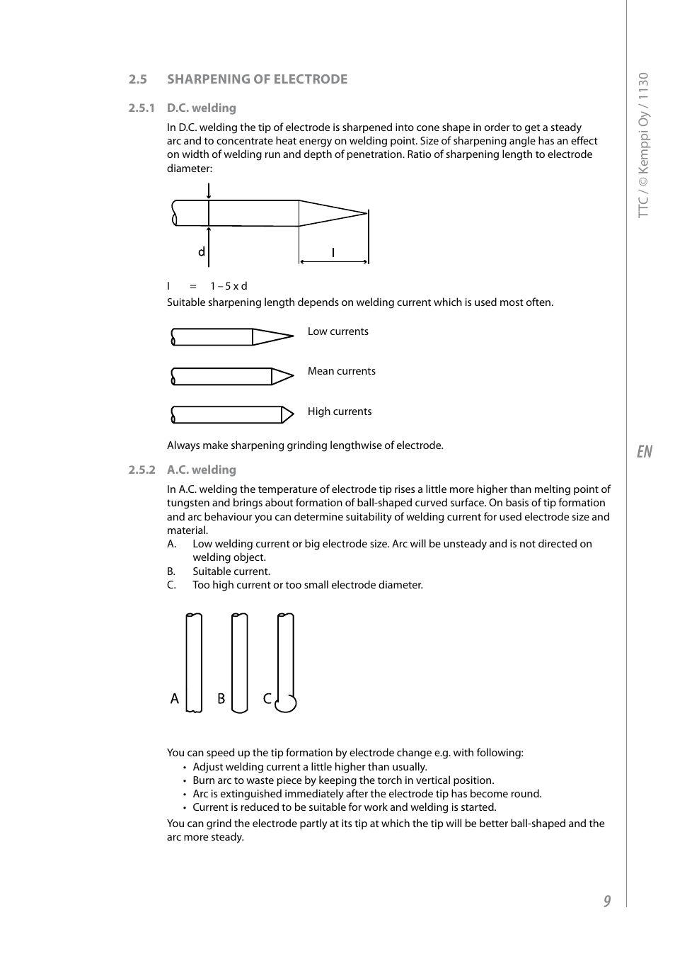 Kemppi TTC-TIG torches User Manual | Page 11 / 16