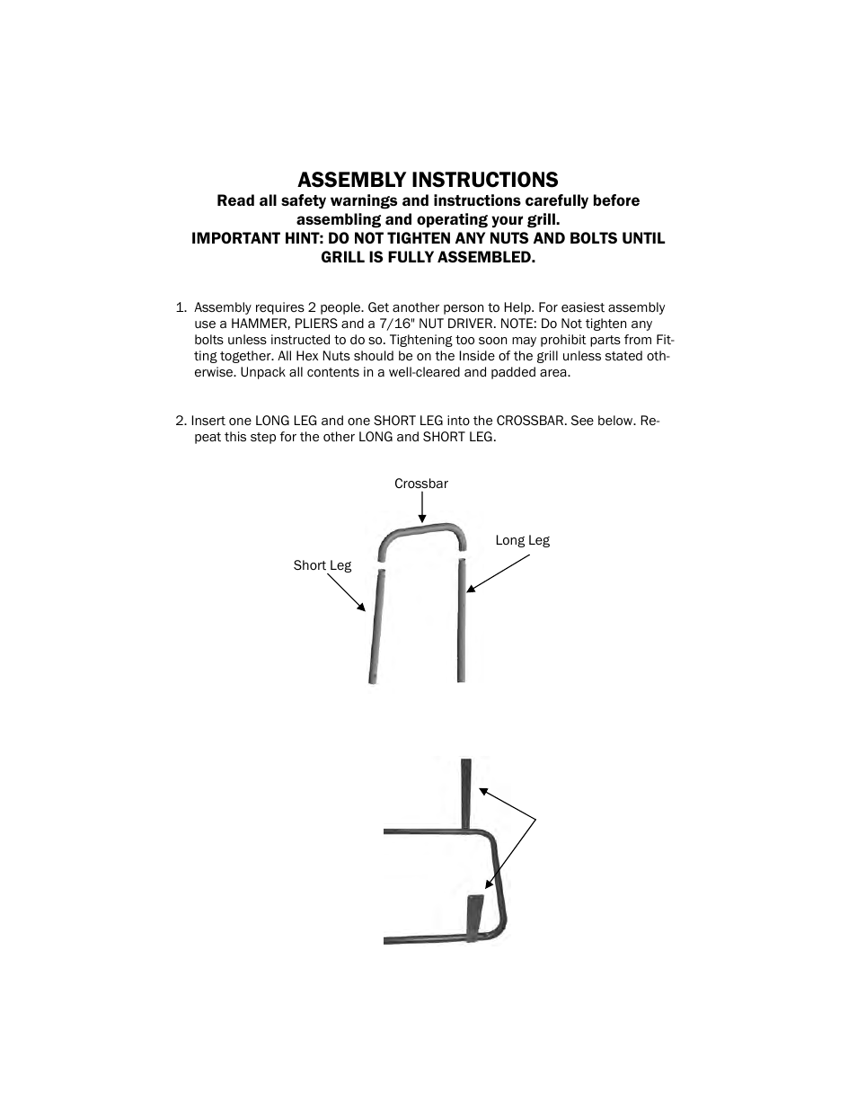 Assembly instructions | Char-Griller 2123 User Manual | Page 3 / 20