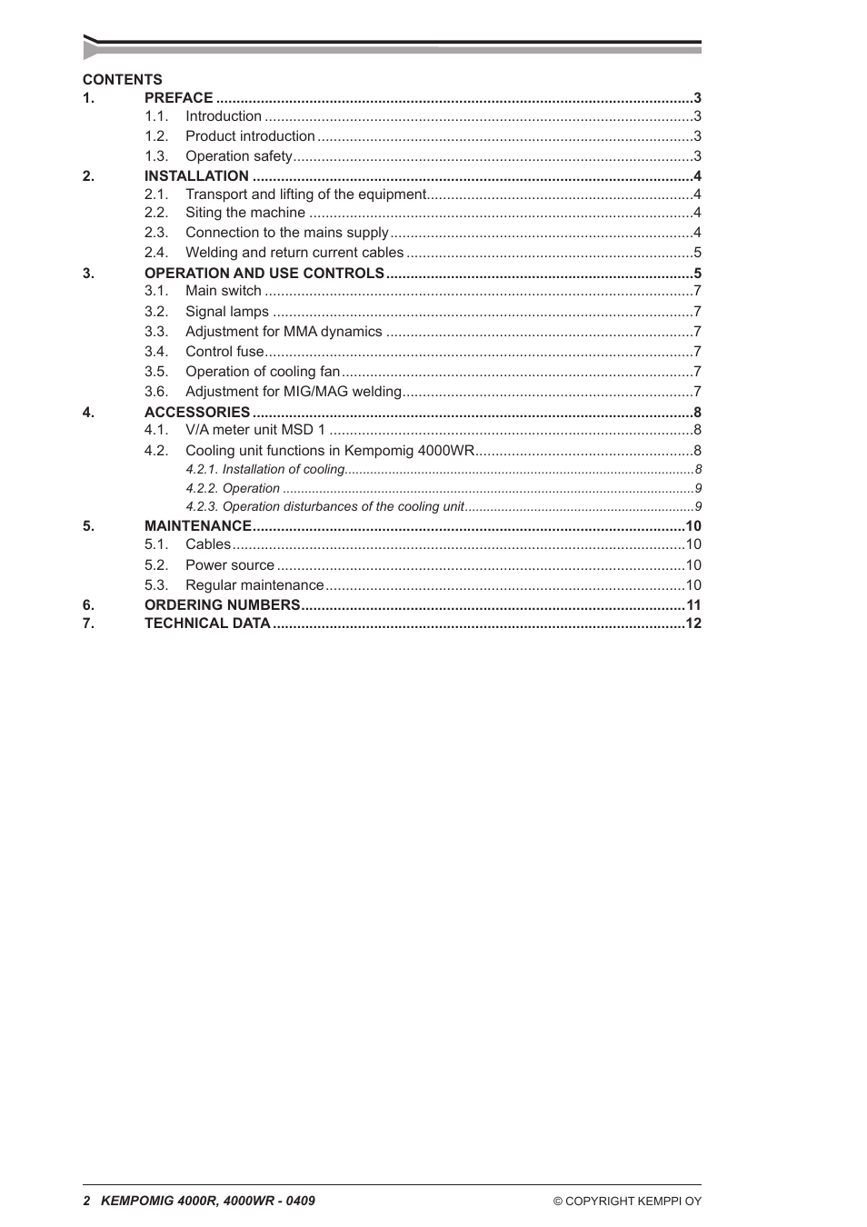 Kemppi Kempomig 4000R User Manual | Page 2 / 13