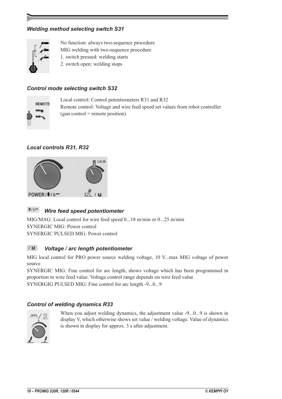 Kemppi Promig 520R User Manual | Page 18 / 29