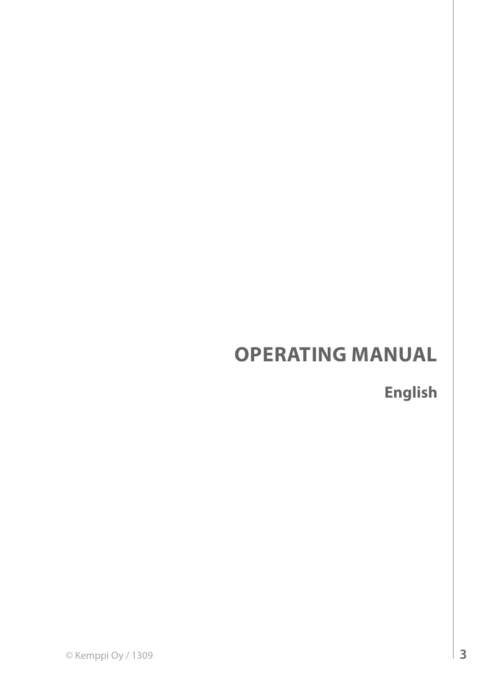 Operating manual | Kemppi FreshAir Pressure Flow Control unit User Manual | Page 3 / 16