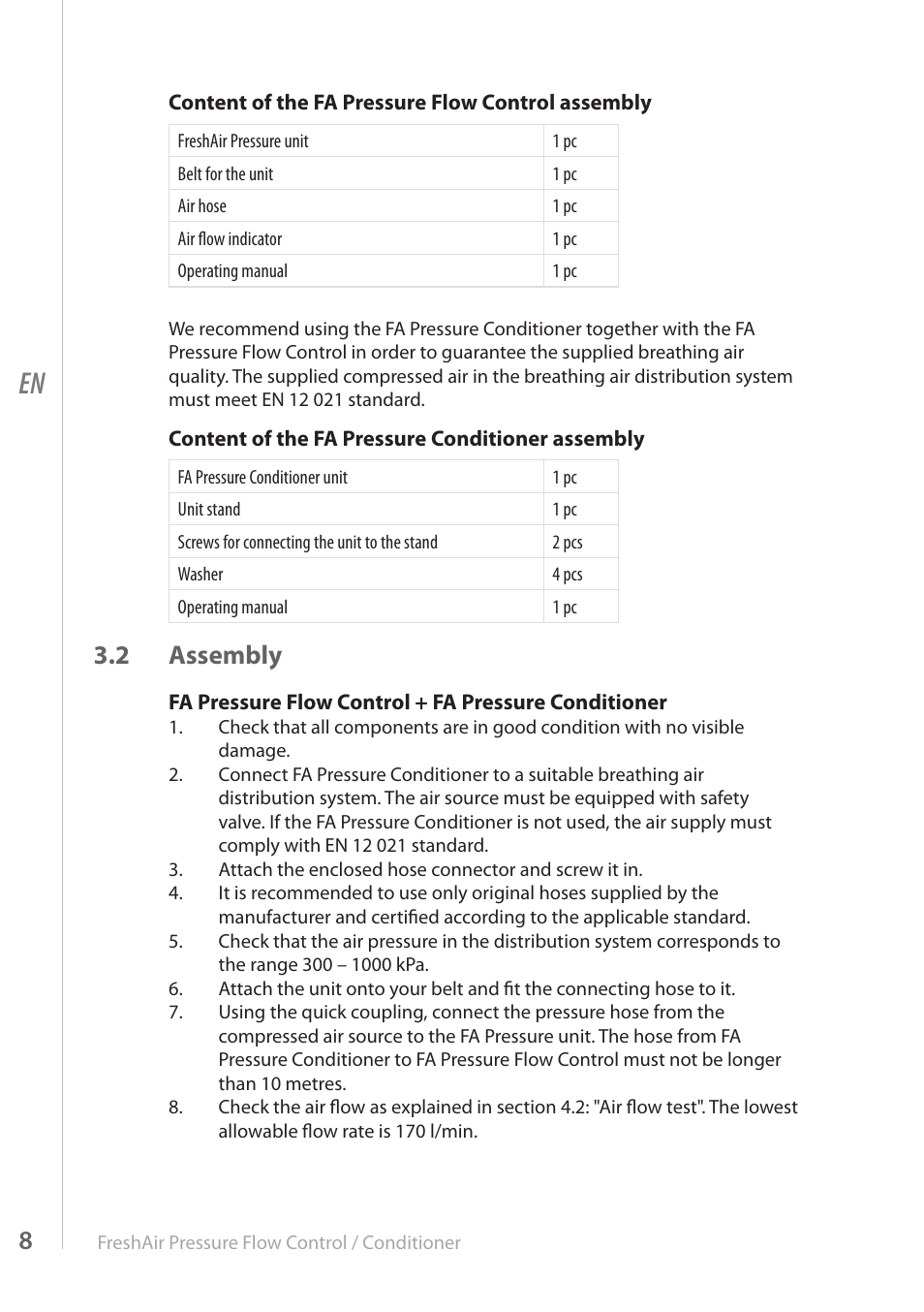 2 assembly | Kemppi FreshAir Pressure Flow Control unit User Manual | Page 8 / 16