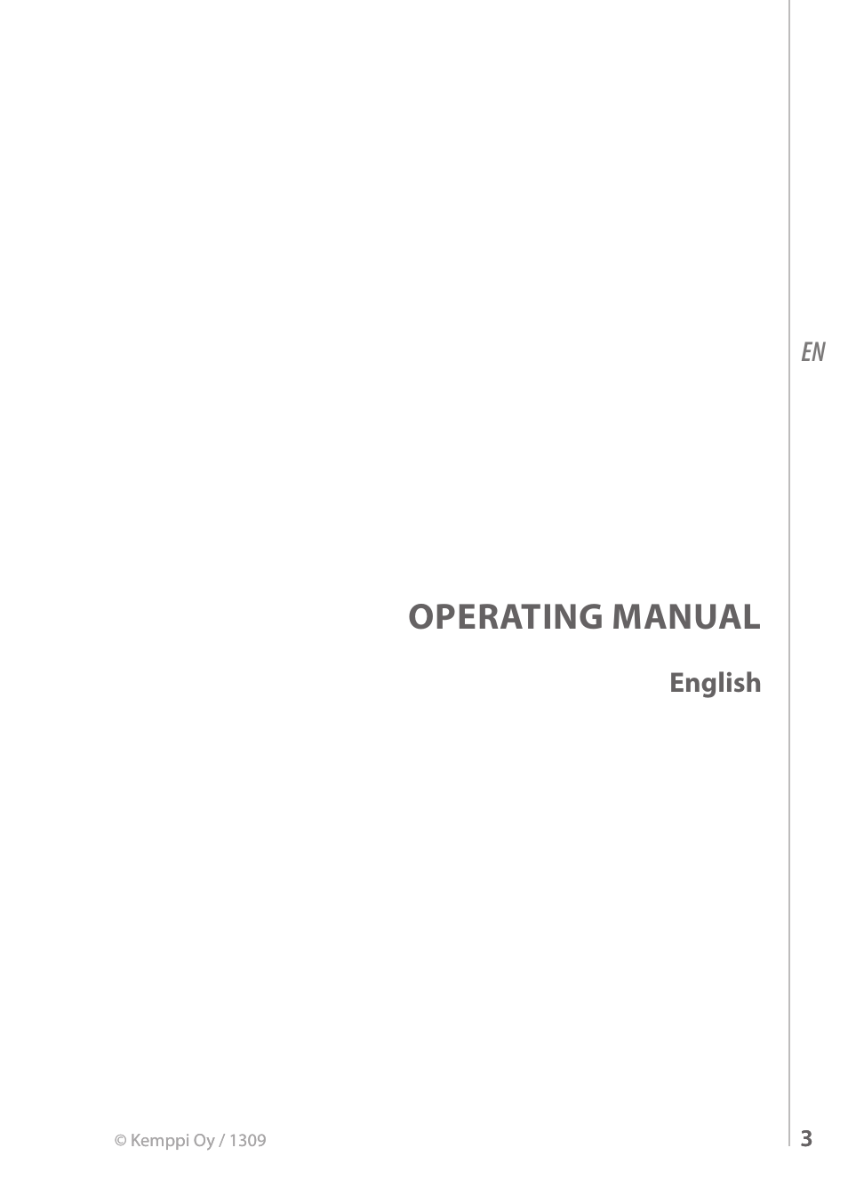 Operating manual | Kemppi FreshAir Flow Control unit User Manual | Page 3 / 18