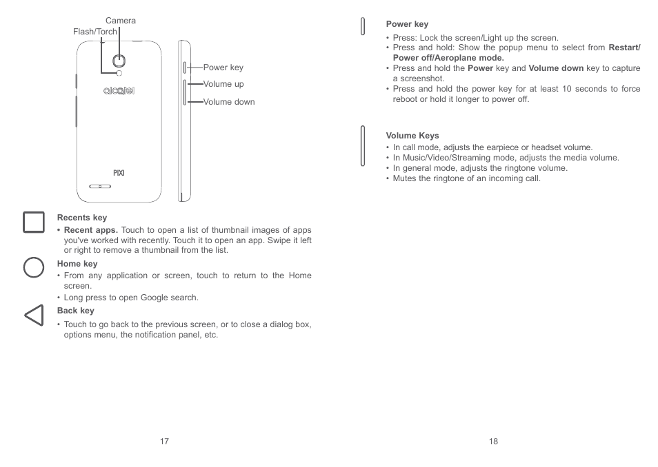 Alcatel Pixi 4 4017 D User Manual | Page 10 / 61