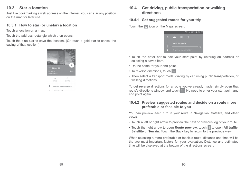 3 star a location | Alcatel Pixi 4 4017 D User Manual | Page 46 / 61
