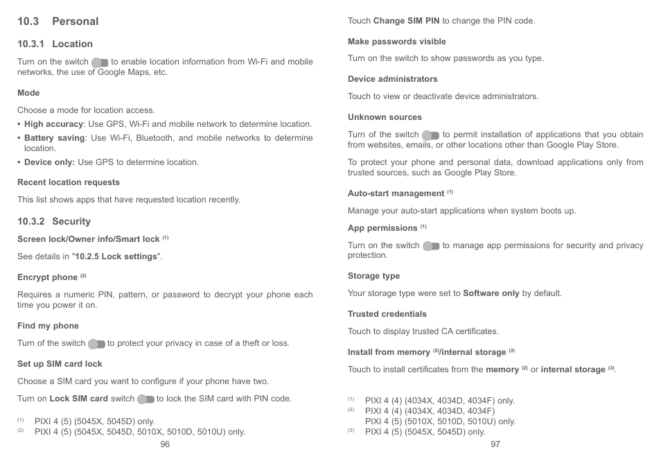 3 personal | Alcatel Pixi 4 4034 D User Manual | Page 50 / 61